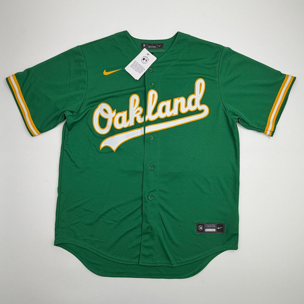 Autographed/Signed Tyler Soderstrom Athletics Green Authentic Baseball Jersey Fanatics & MLB COA