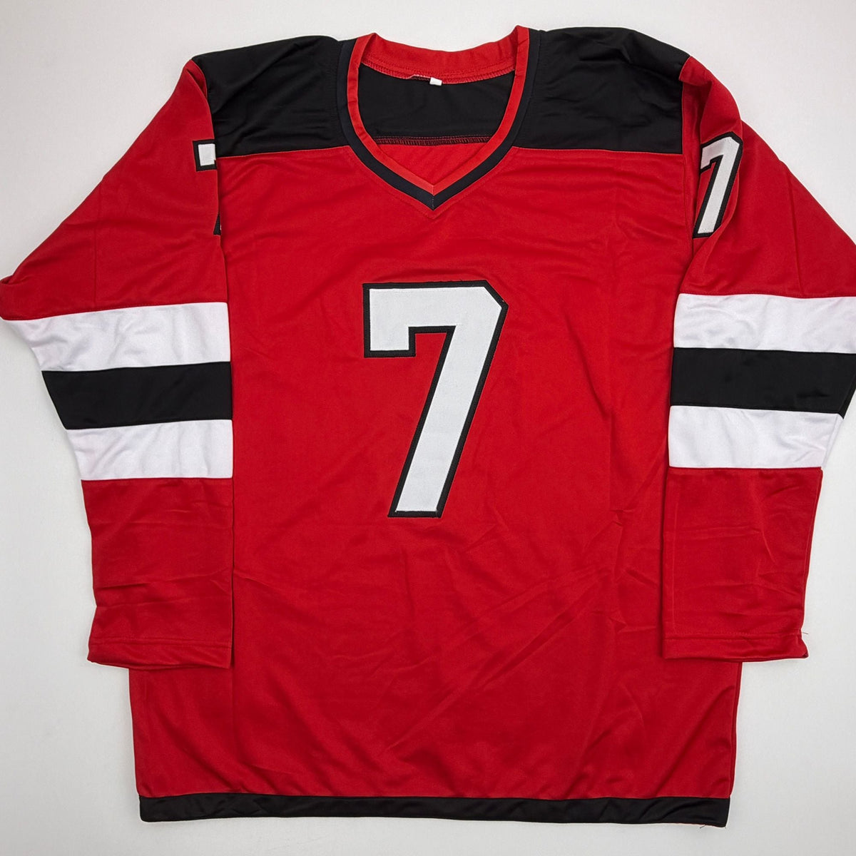Autographed/Signed Dougie Hamilton New Jersey NJ Red Hockey Jersey Beckett BAS COA