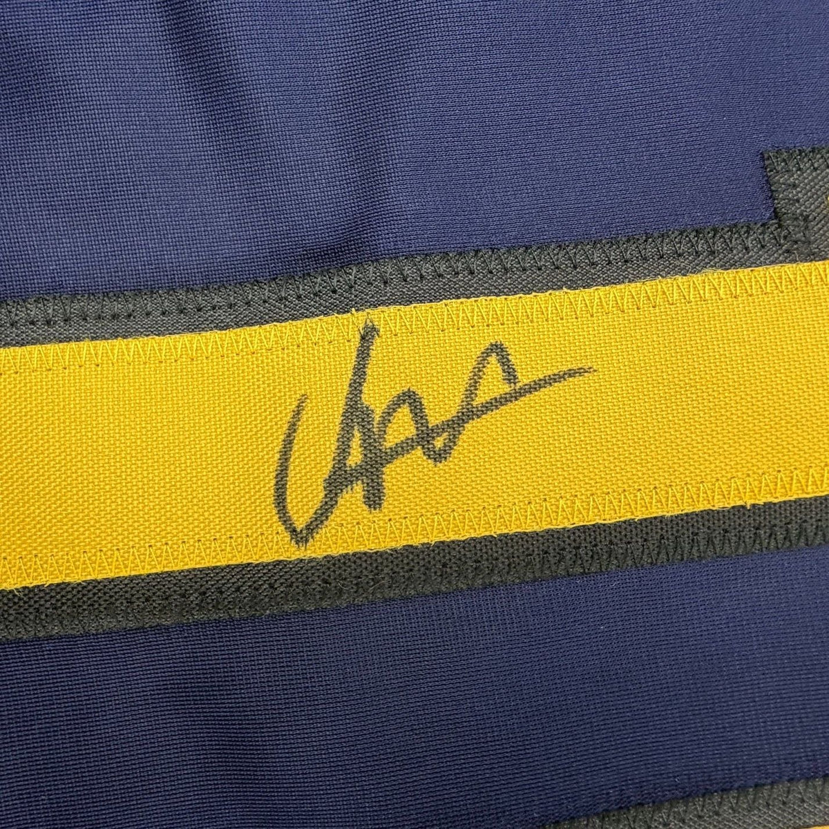 Framed Autographed/Signed Jesus Made 35x39 Milwaukee Navy Blue Baseball Jersey JSA COA