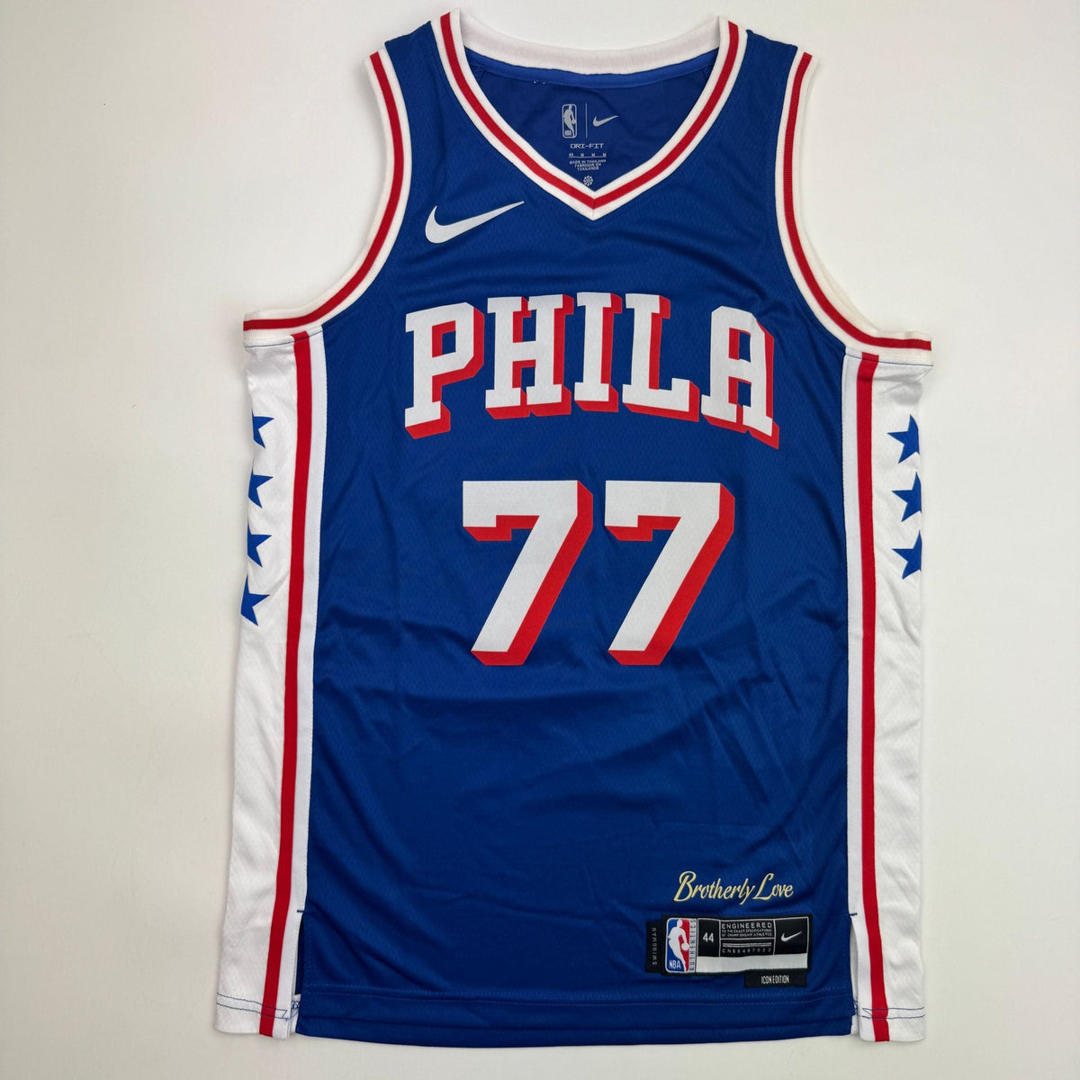 Autographed/Signed VJ Edgecombe Philadelphia 76ers Sixers Blue Authentic Basketball Jersey JSA COA