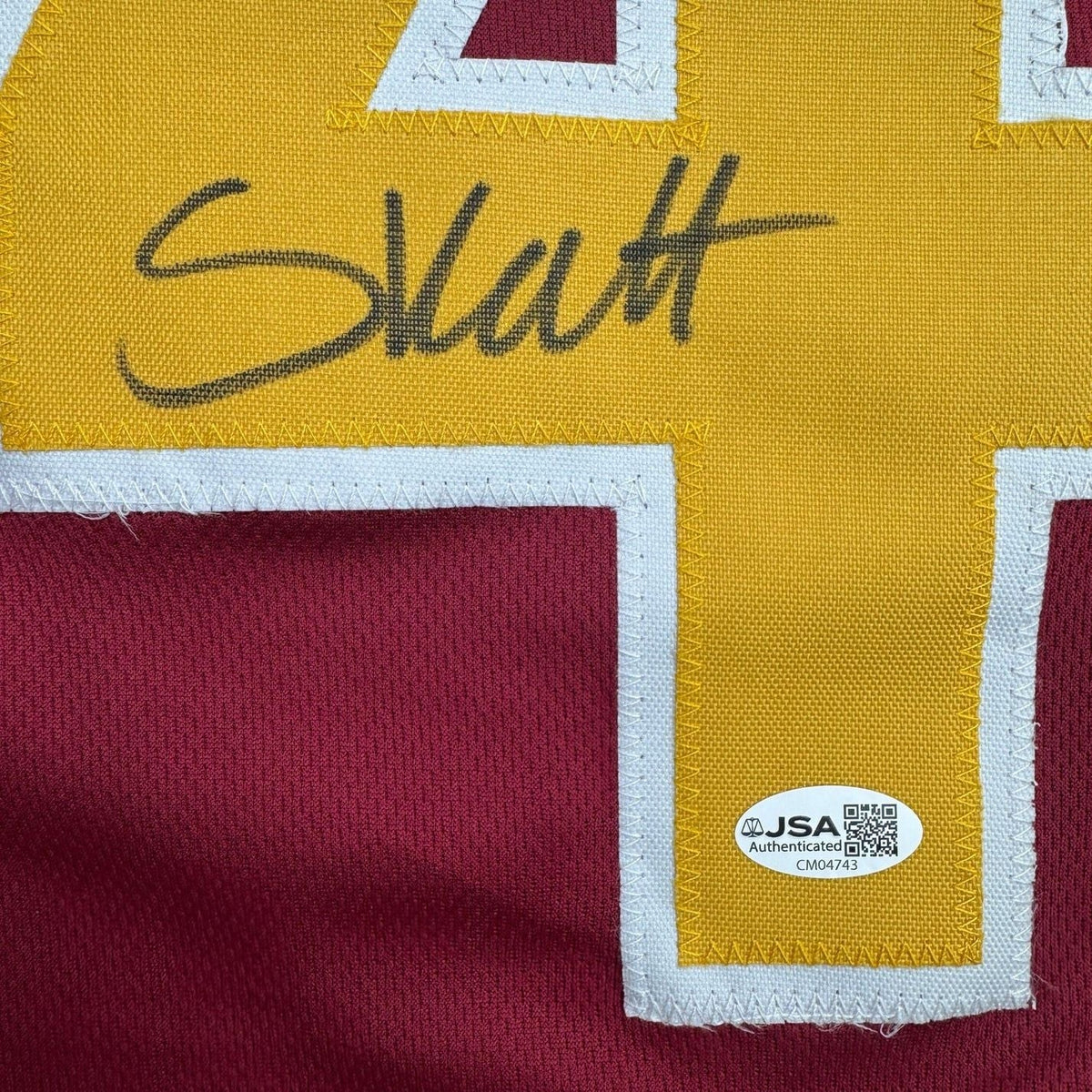 Framed Autographed/Signed Cam Skattebo 35x39 Arizona State Maroon College Football Jersey JSA COA