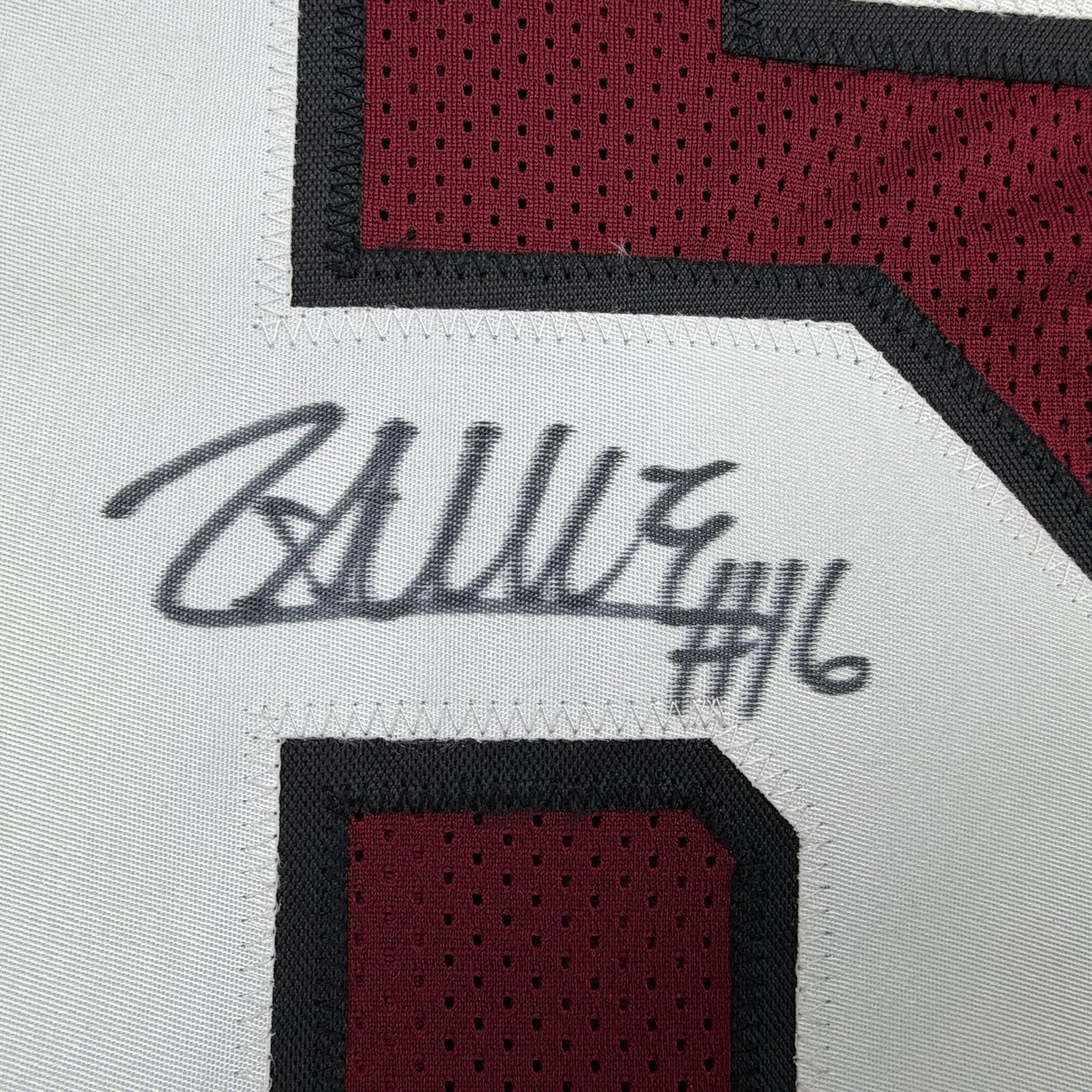 Framed Autographed/Signed LaNorris Sellers 35x39 South Carolina Maroon College Football Jersey JSA COA