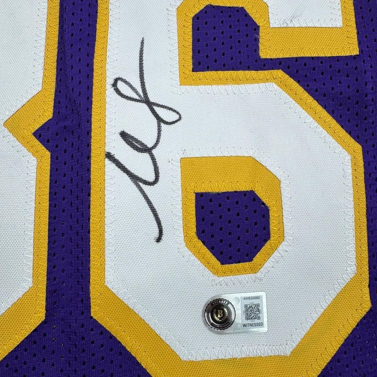 Framed Autographed/Signed Marcus Smart 35x39 Los Angeles Purple Basketball Jersey Beckett BAS COA