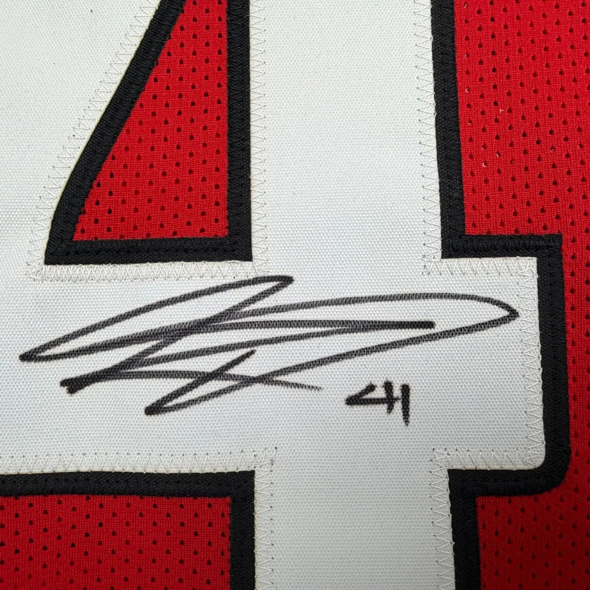 Framed Autographed/Signed Kenyan Drake 35x39 Arizona Red Football Jersey Beckett BAS COA