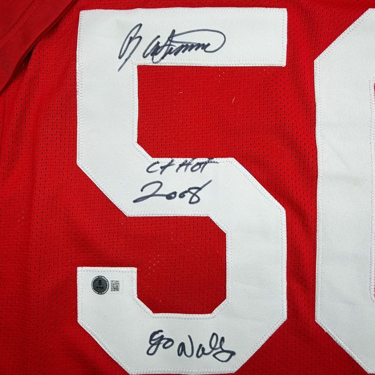 Framed Autographed/Signed Ron Simmons 35x39 Florida State FSU Red College Football Jersey Beckett BAS COA