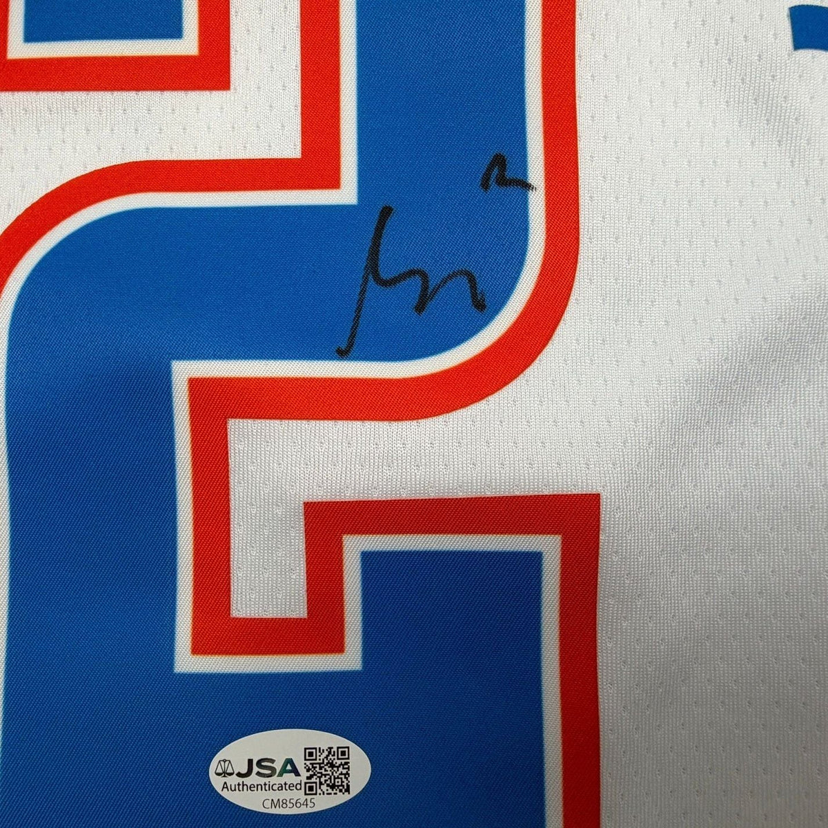 Framed Autographed/Signed Shai Gilgeous-Alexander SGA 35x39 Oklahoma City OKC Thunder White Authentic Basketball Jersey JSA COA