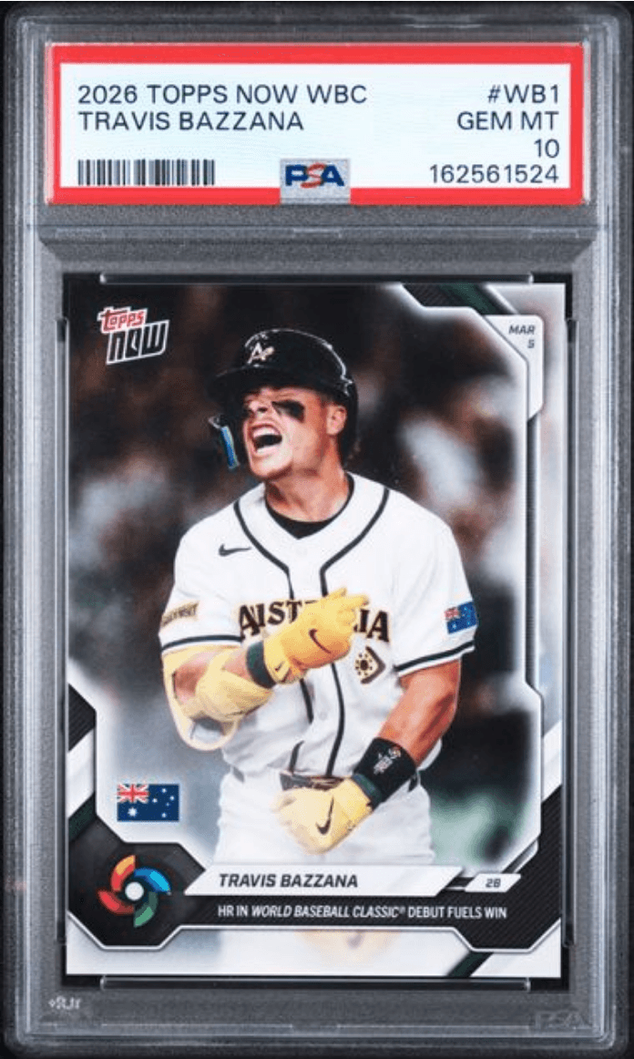 Graded 2026 Topps Now WBC Travis Bazzana #WB1 Baseball Card PSA 10