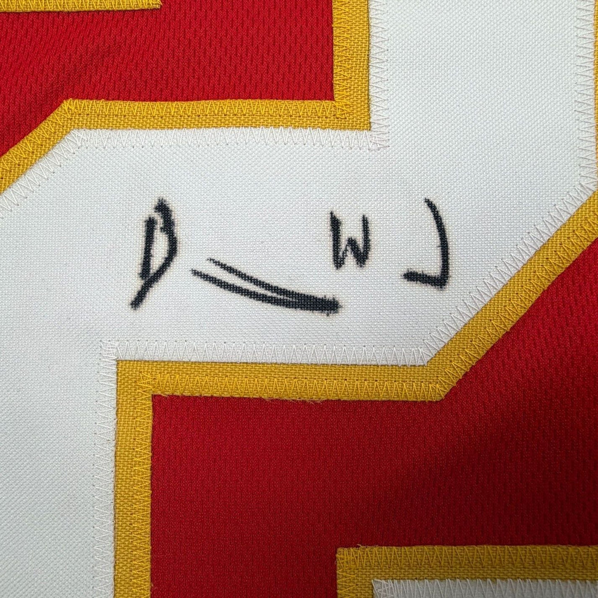 Framed Autographed/Signed Barry Word 35x39 Kansas City Red Football Jersey PSA/DNA COA