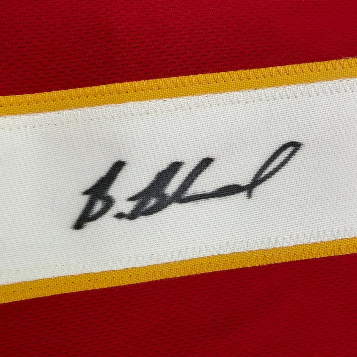 Framed Autographed/Signed Bashaud Breeland 35x39 Kansas City Red Football Jersey JSA COA