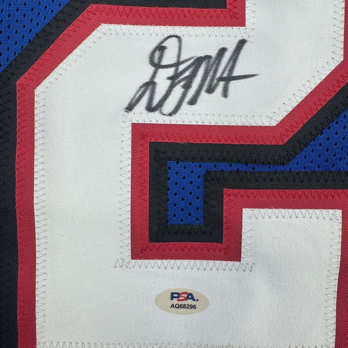 Framed Autographed/Signed D.J. DJ Moore 35x39 Buffalo Blue Football Jersey PSA/DNA COA