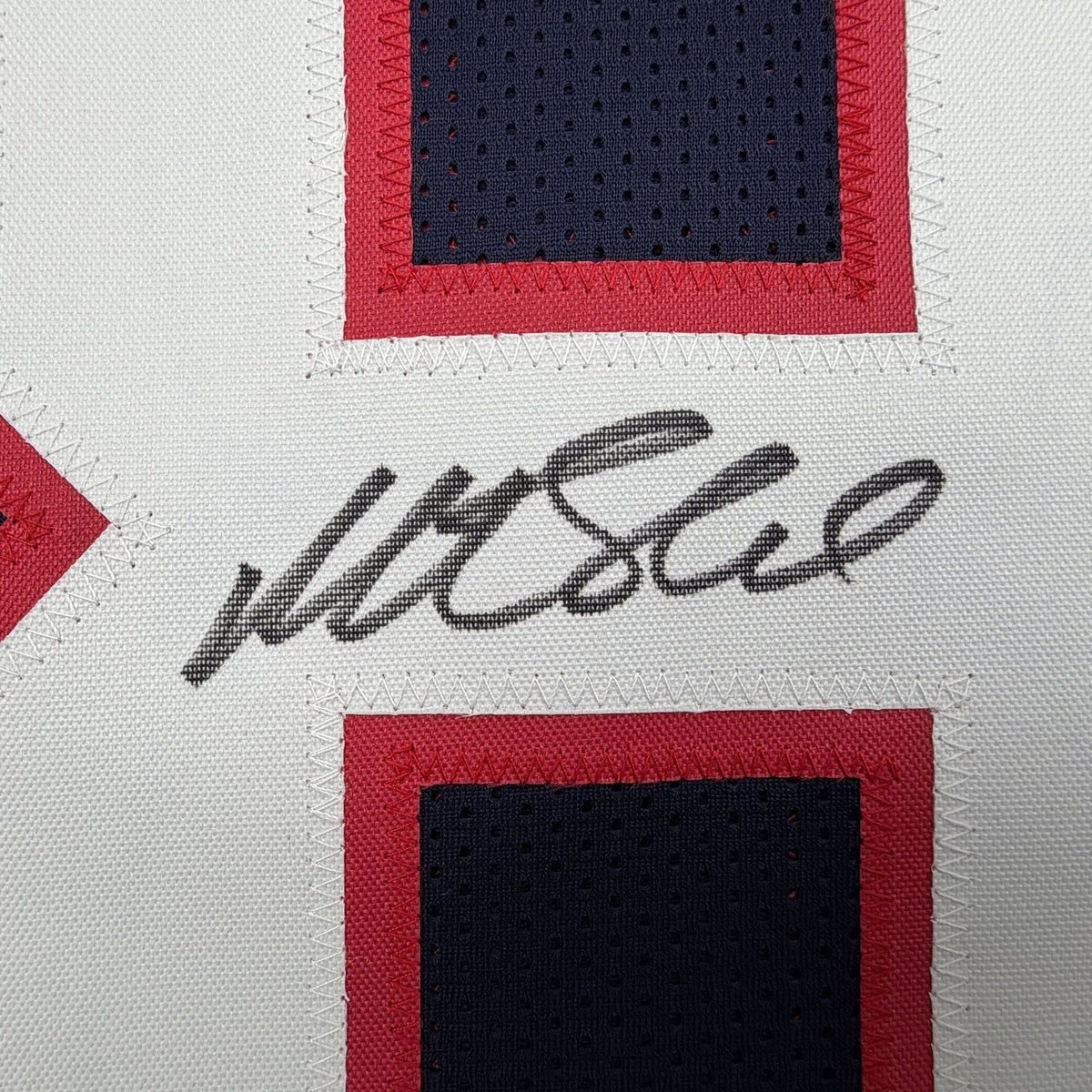 Framed Autographed/Signed Matt Schaub 35x39 Houston Navy Blue Football Jersey JSA COA