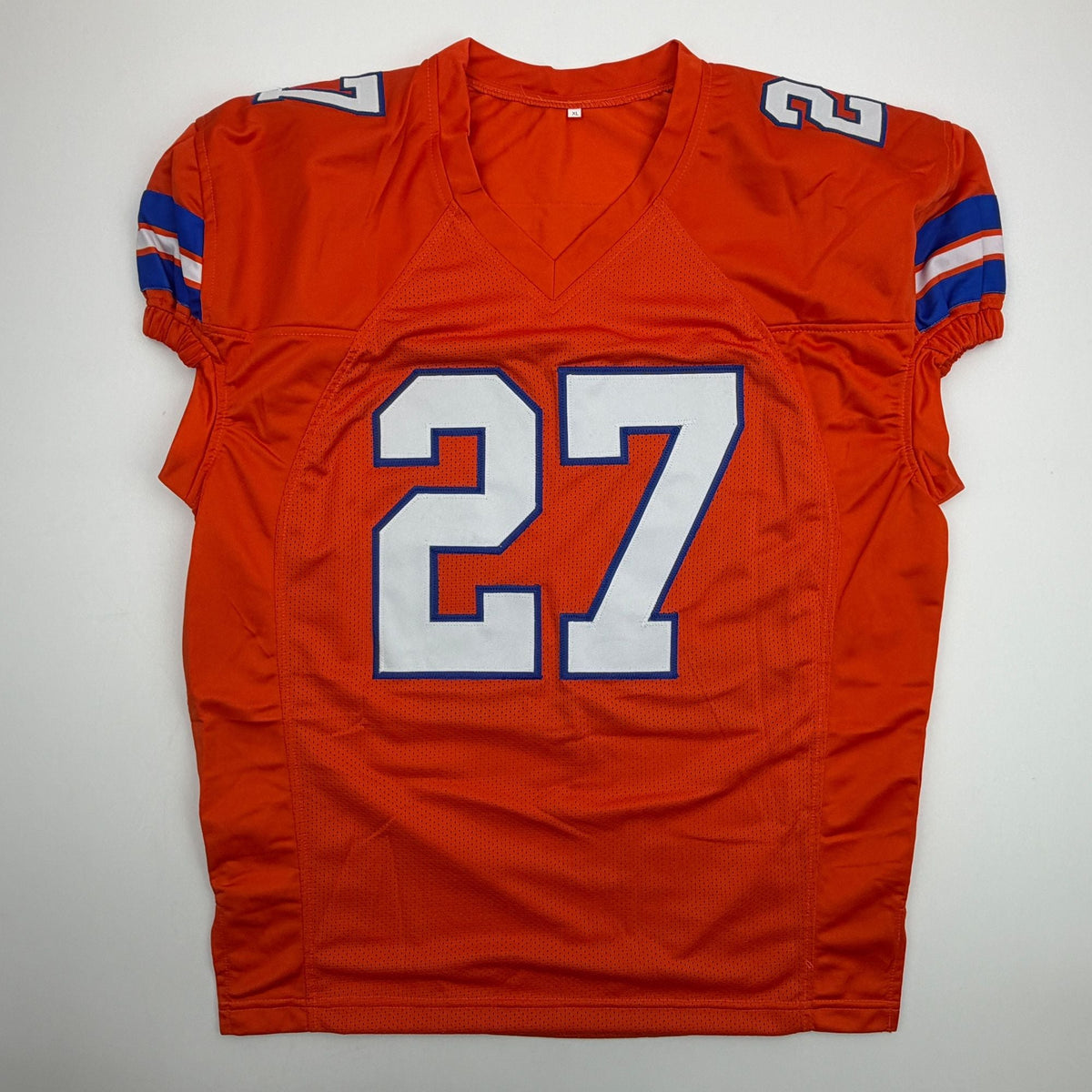 Autographed/Signed JK Dobbins Denver Retro Orange Football Jersey JSA COA