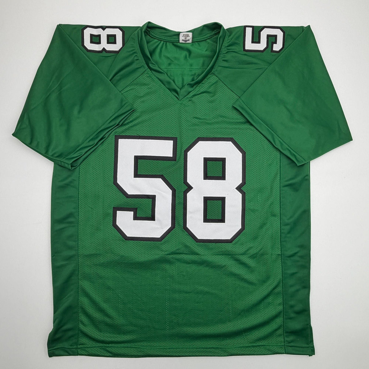 Autographed/Signed Jalyx Hunt Philadelphia Kelly Green Football Jersey PSA/DNA COA