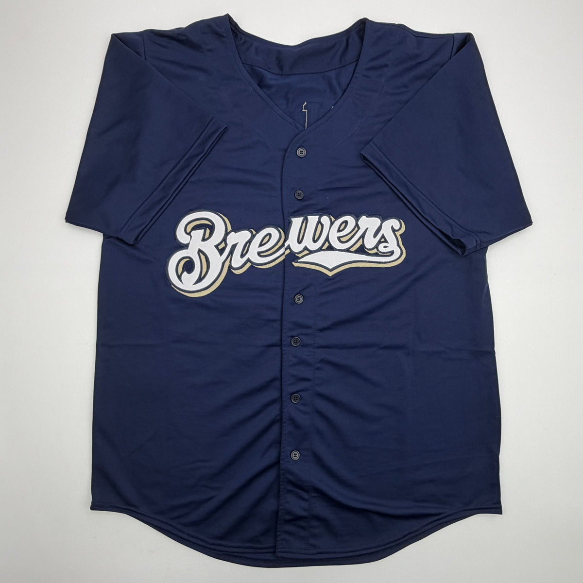 Autographed/Signed Prince Fielder Milwaukee Navy Blue Baseball Jersey JSA COA