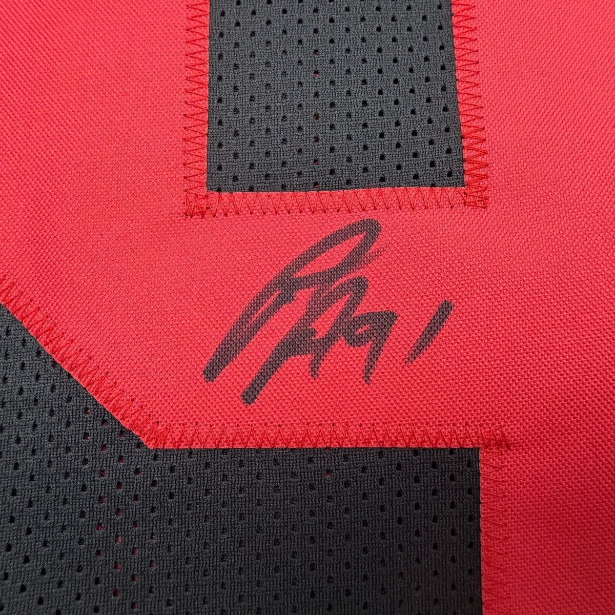 Framed Autographed/Signed Arik Armstead 35x39 San Francisco Black Football Jersey Beckett BAS COA