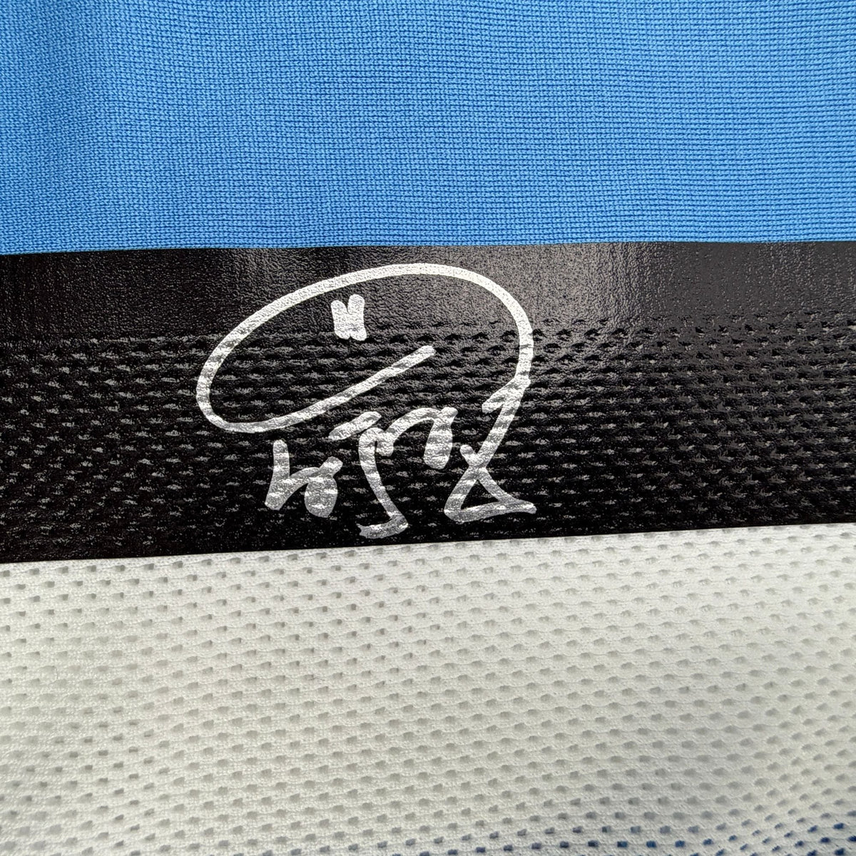 Framed Autographed/Signed Carlos Tevez 35x39 Argentina Blue Soccer World Cup Jersey Beckett BAS COA