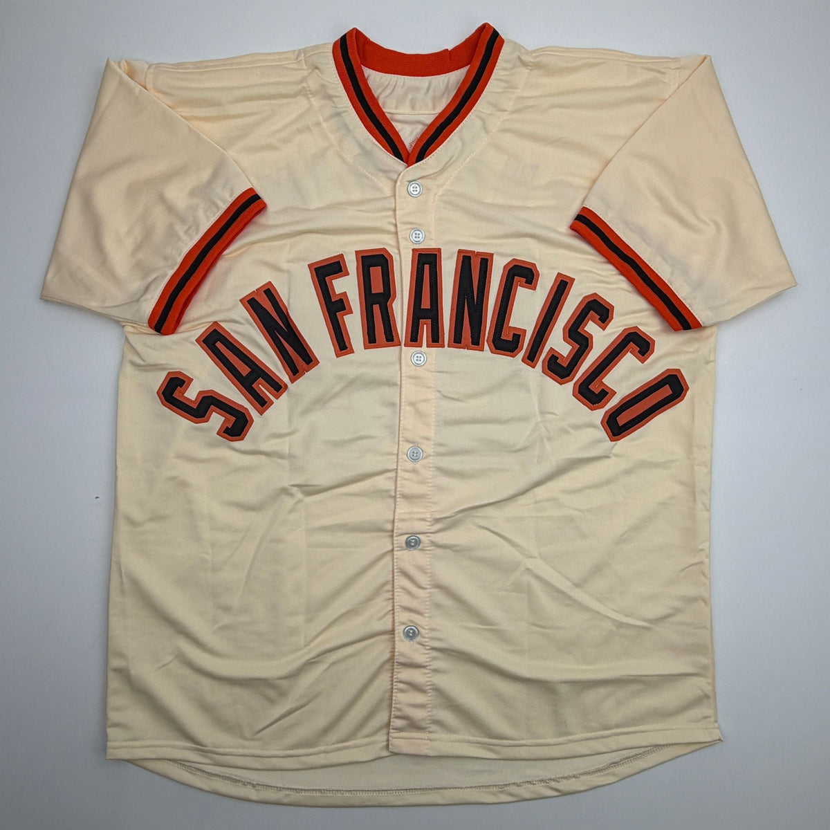 Autographed/Signed Matt Chapman San Francisco Cream Baseball Jersey Beckett BAS COA