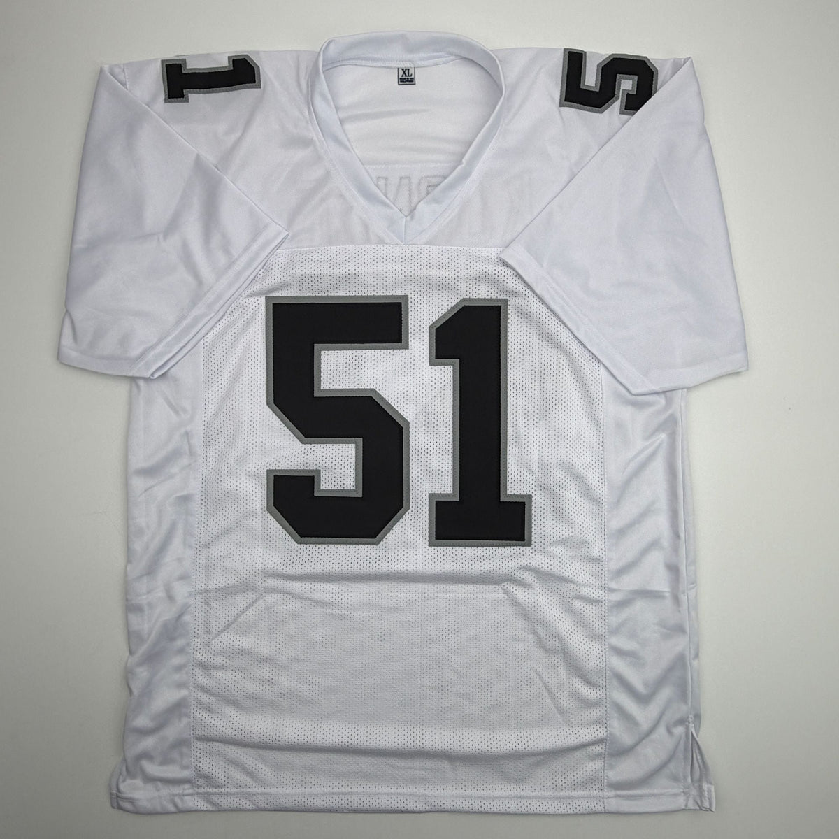 Autographed/Signed Malcolm Koonce Las Vegas Oakland White Football Jersey JSA COA