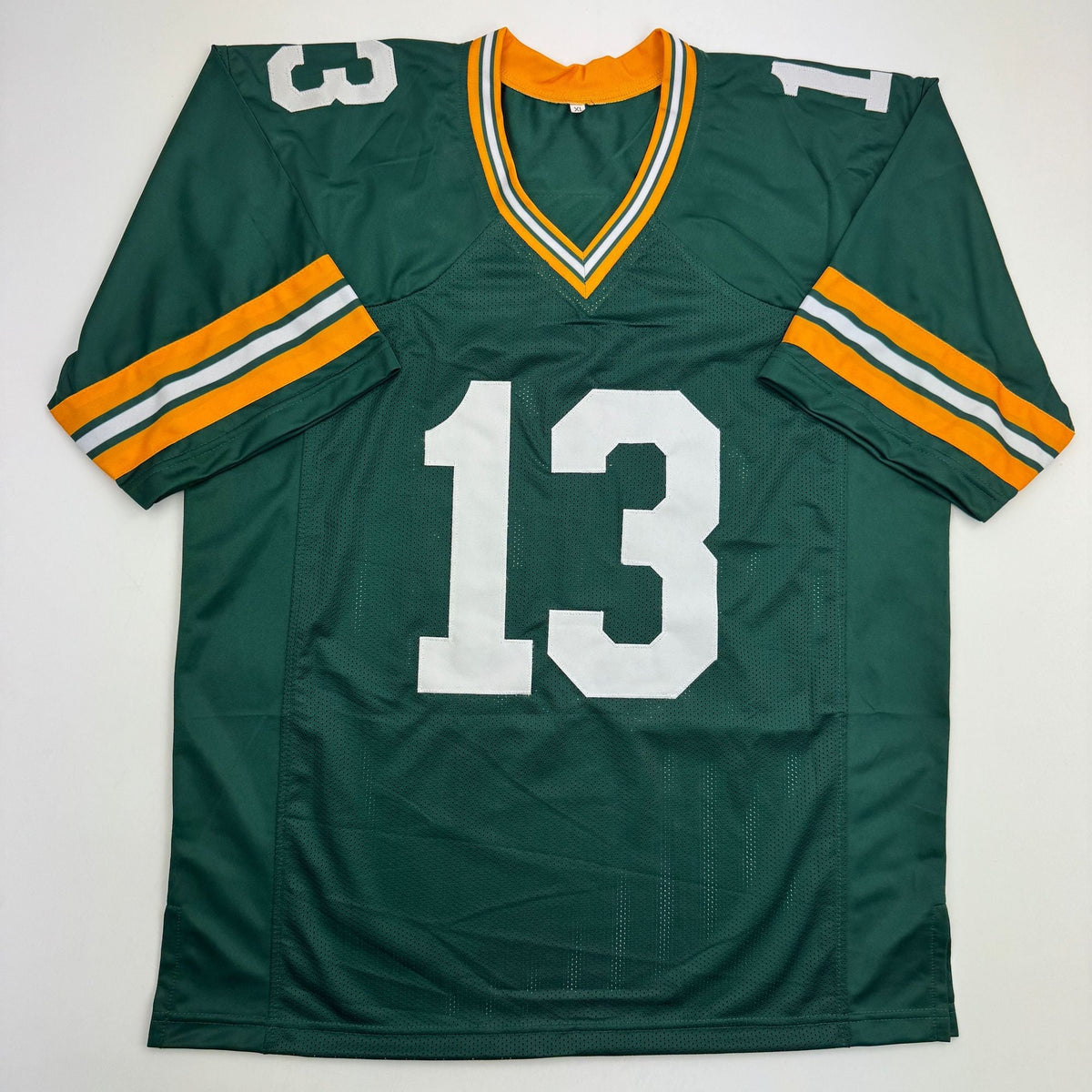 Autographed/Signed Chris Jacke SB XXXI Green Bay Green Football Jersey Beckett BAS COA
