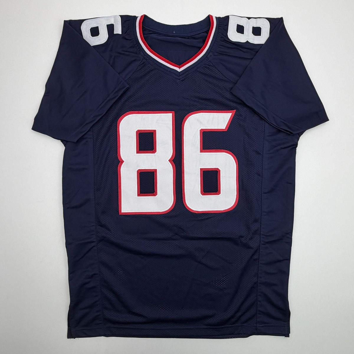 Autographed/Signed Dalton Schultz Houston Blue Football Jersey Beckett BAS COA