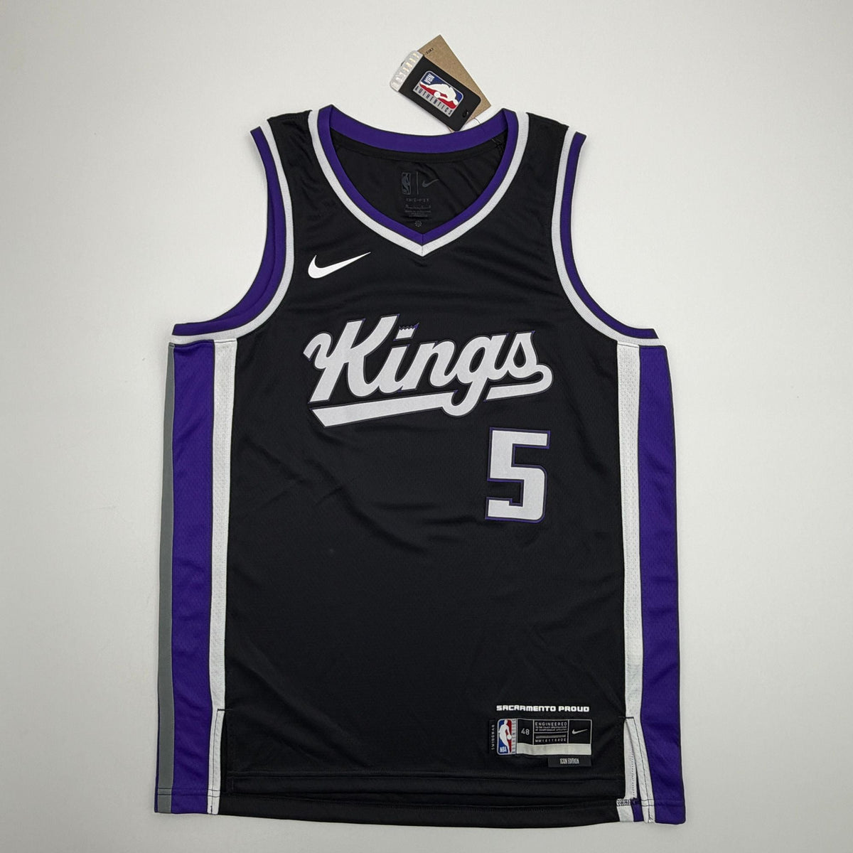 Autographed/Signed De'Aaron Fox Sacramento Kings Authentic Black Basketball Jersey Upper Deck UDA COA