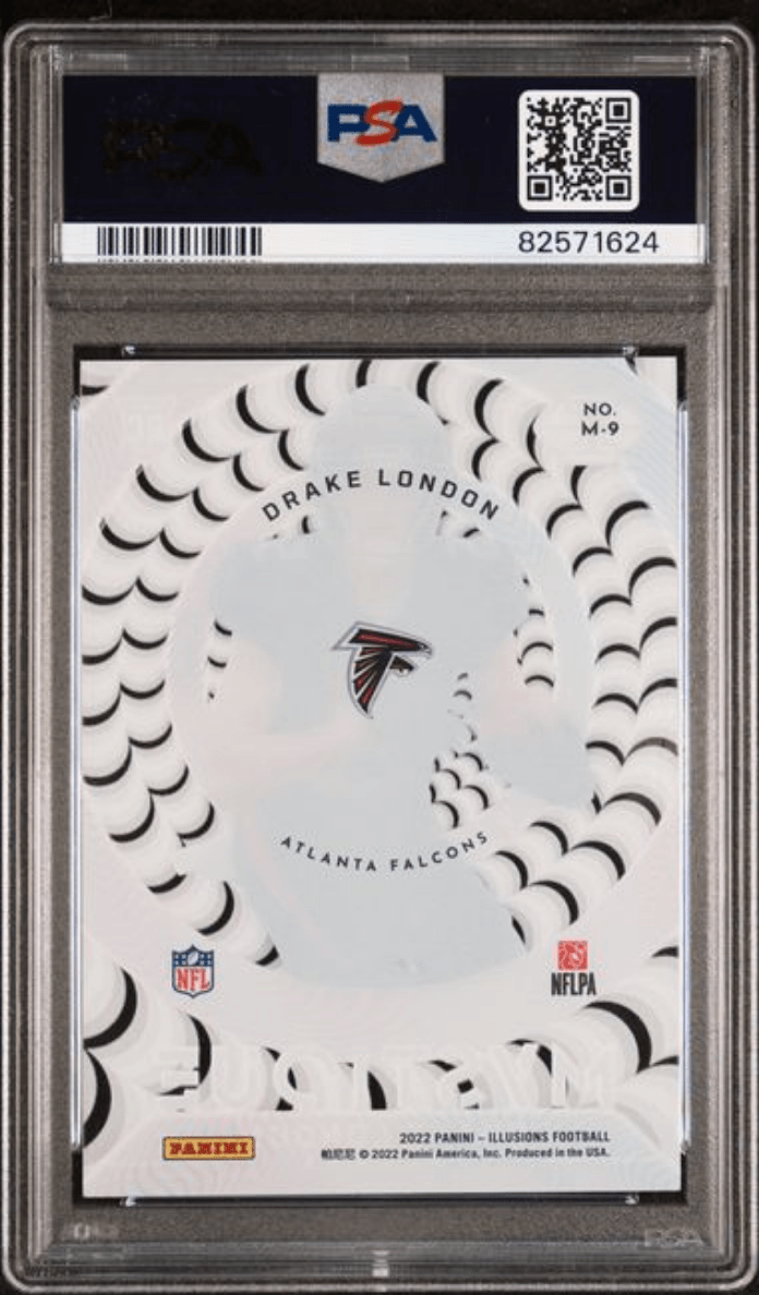 Graded 2022 Panini Illusions Drake London #M9 Mystique Rookie RC Football Card PSA 10 Gem Mint