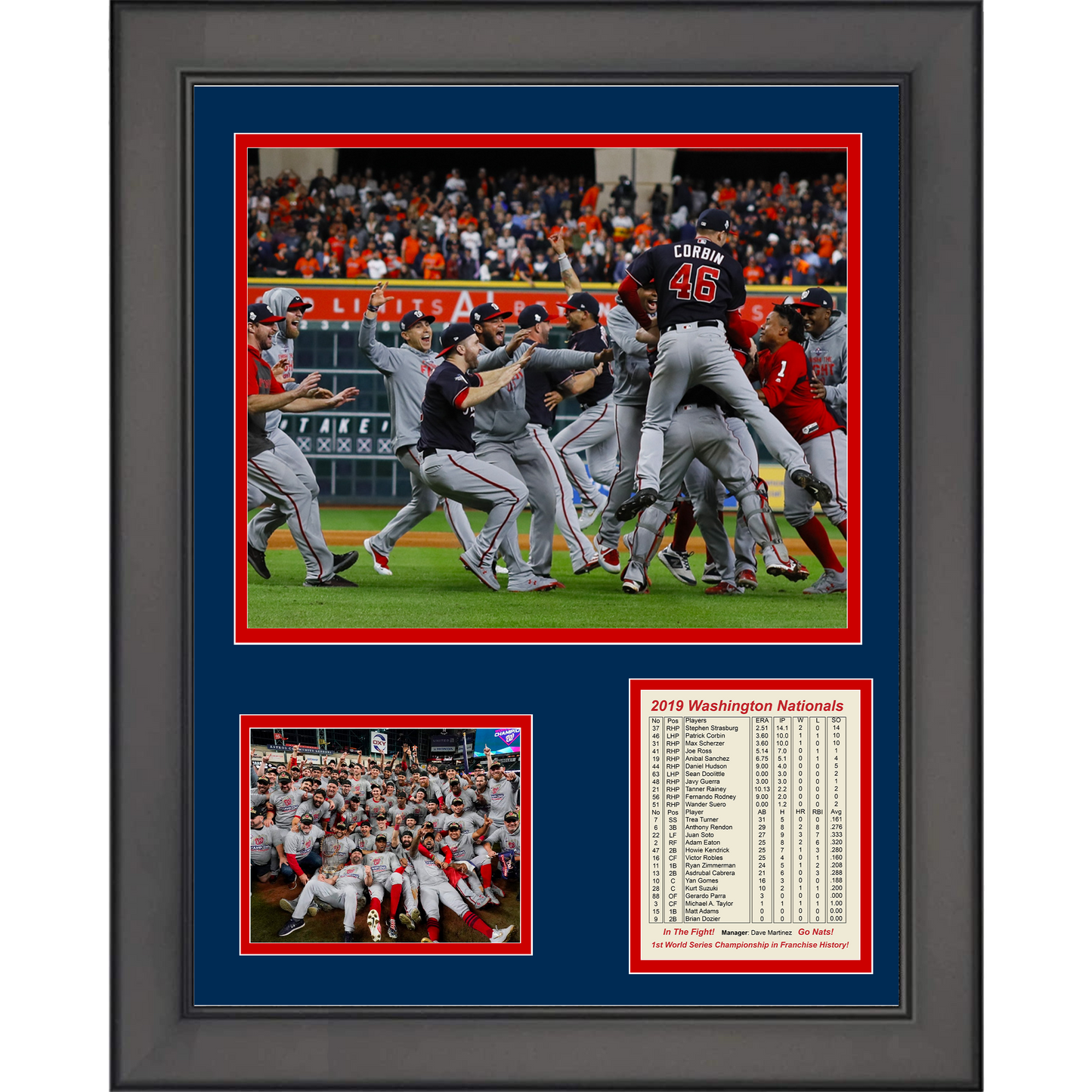 Framed Washington Nationals 2019 World Series Champions 11"x14" Baseball Three Photo Collage