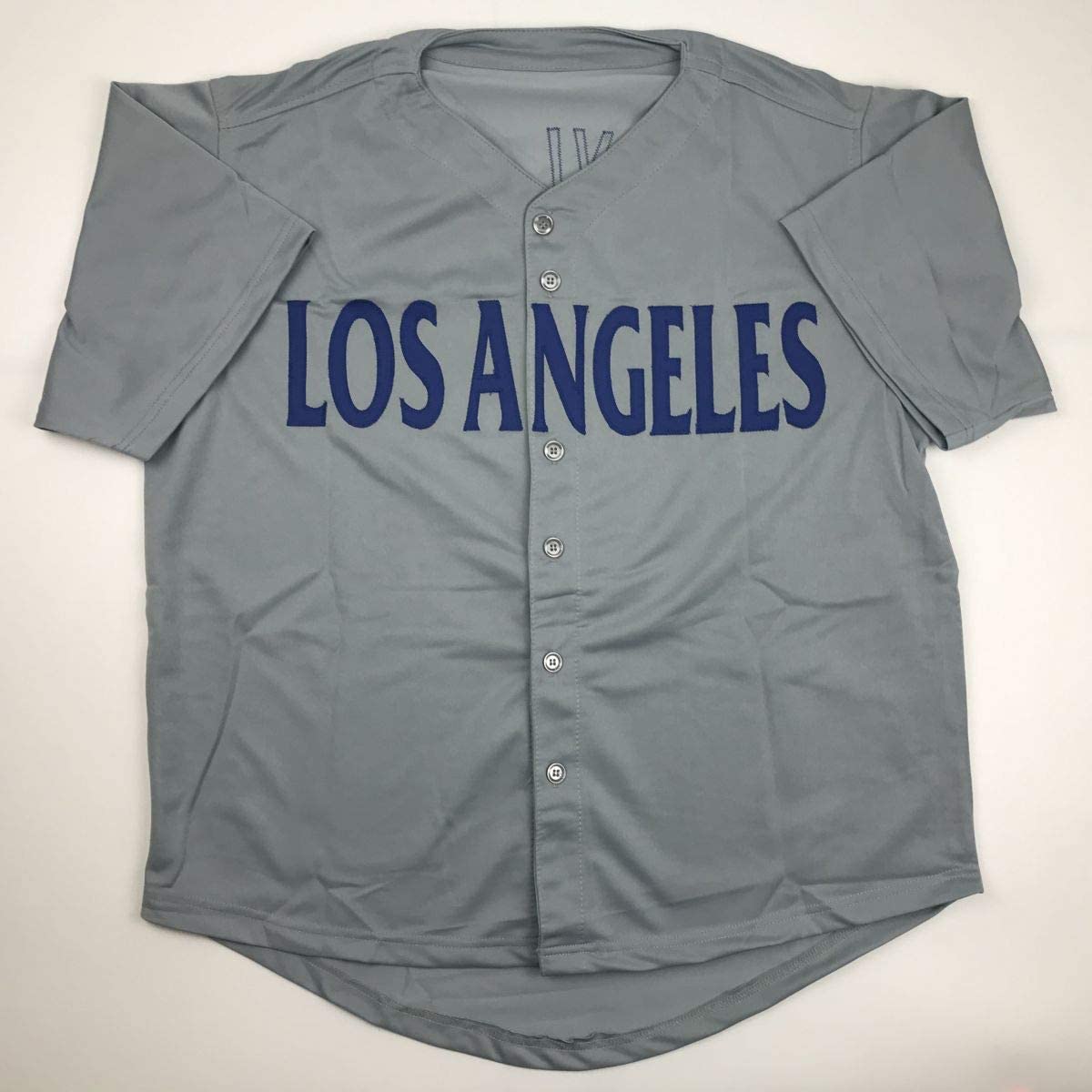 Autographed/Signed Chris Taylor Los Angeles LA Grey Baseball Jersey JSA COA