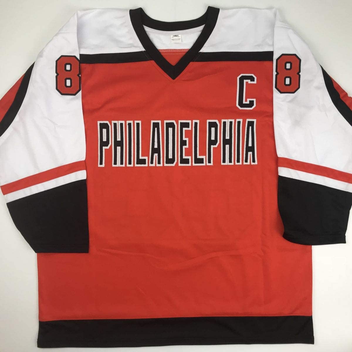 Autographed/Signed Eric Lindros"HOF 16" Philadelphia Orange Hockey Jersey JSA COA
