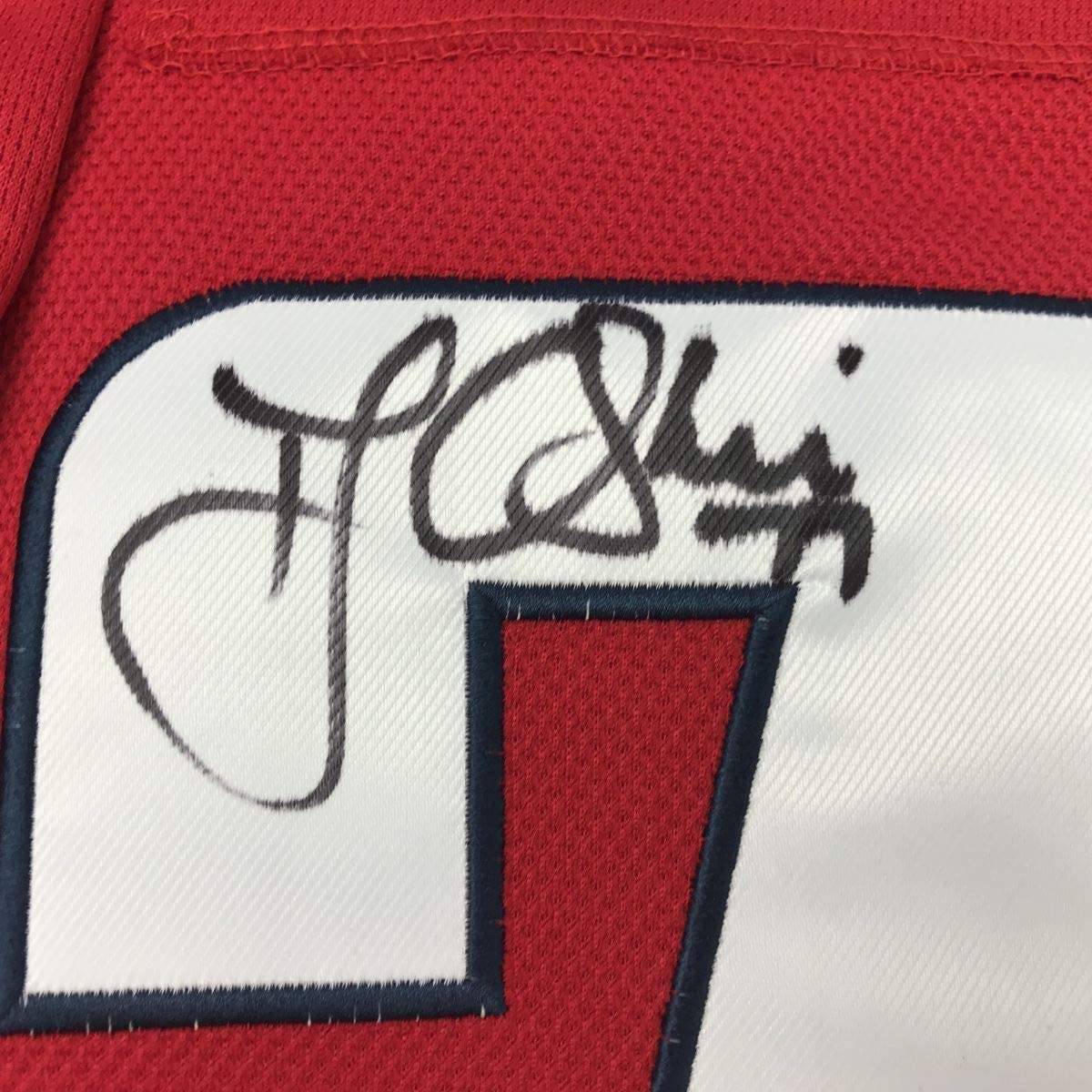 Framed Autographed/Signed TJ T.J. Oshie 33x42 Washington Red Hockey Jersey JSA COA