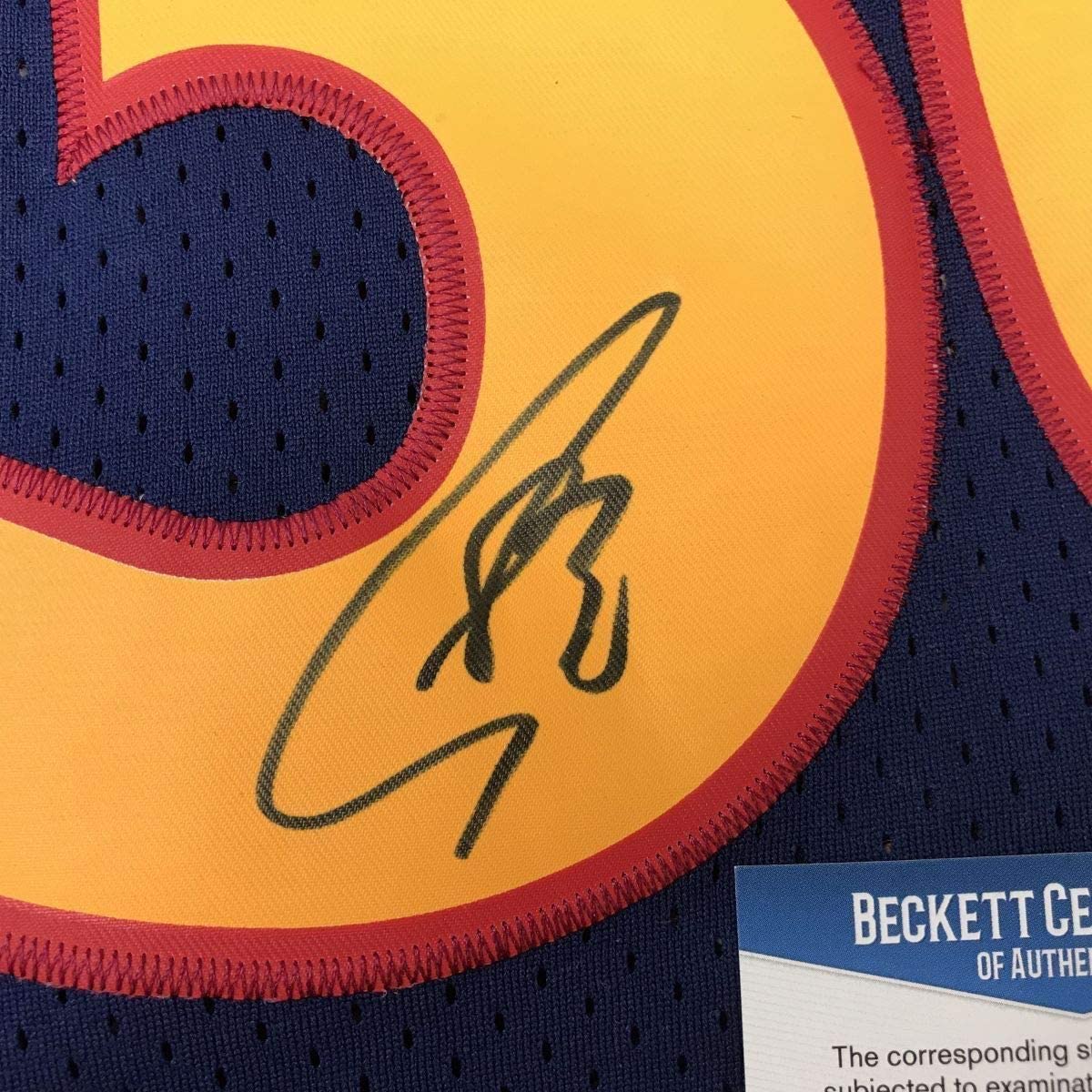 Framed Autographed/Signed Stephen Steph Curry 33x42 Golden State Blue Rookie Basketball Jersey Beckett BAS COA