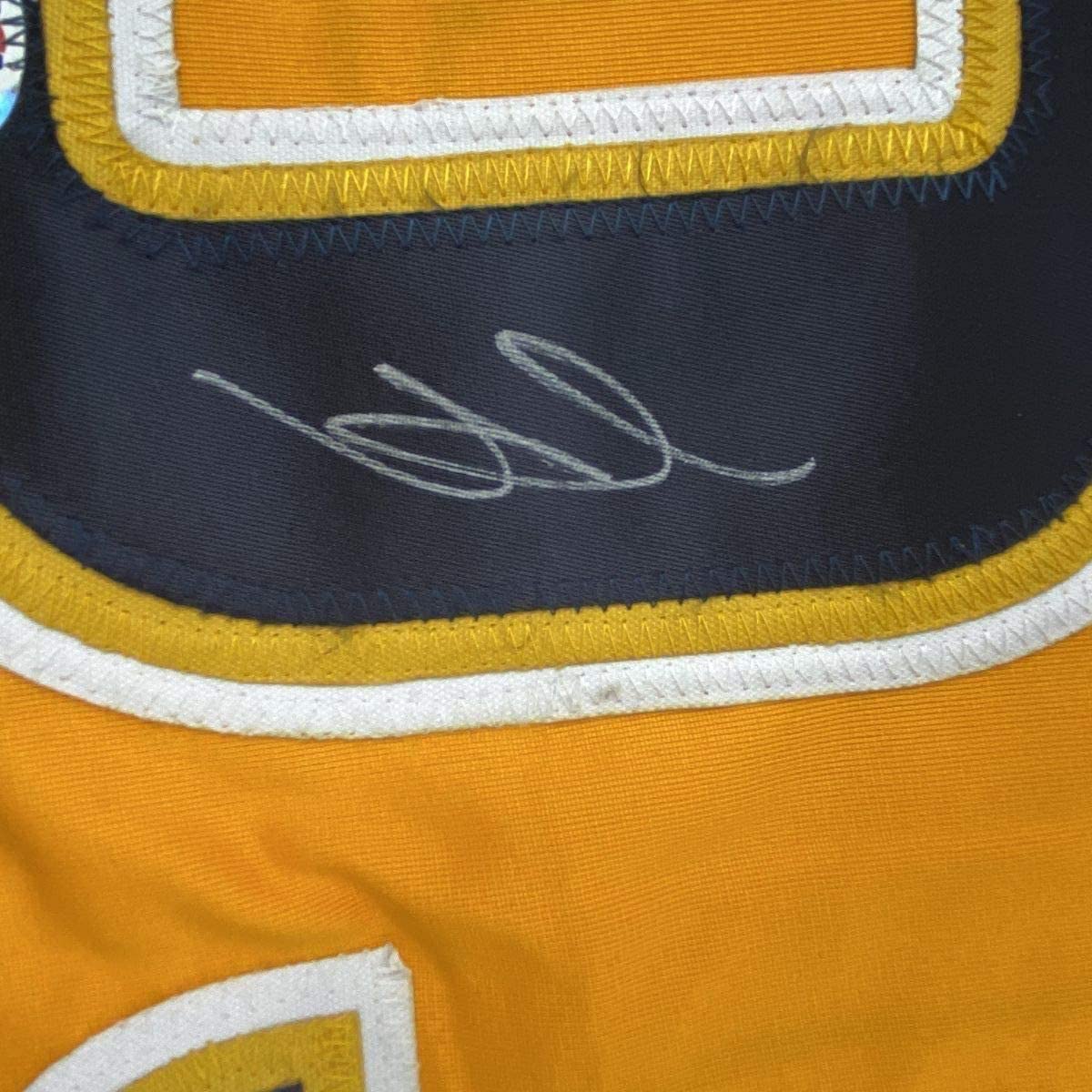 Framed Autographed/Signed Viktor Arvidsson 33x42 Nashville Yellow Hockey Jersey PSA/DNA COA