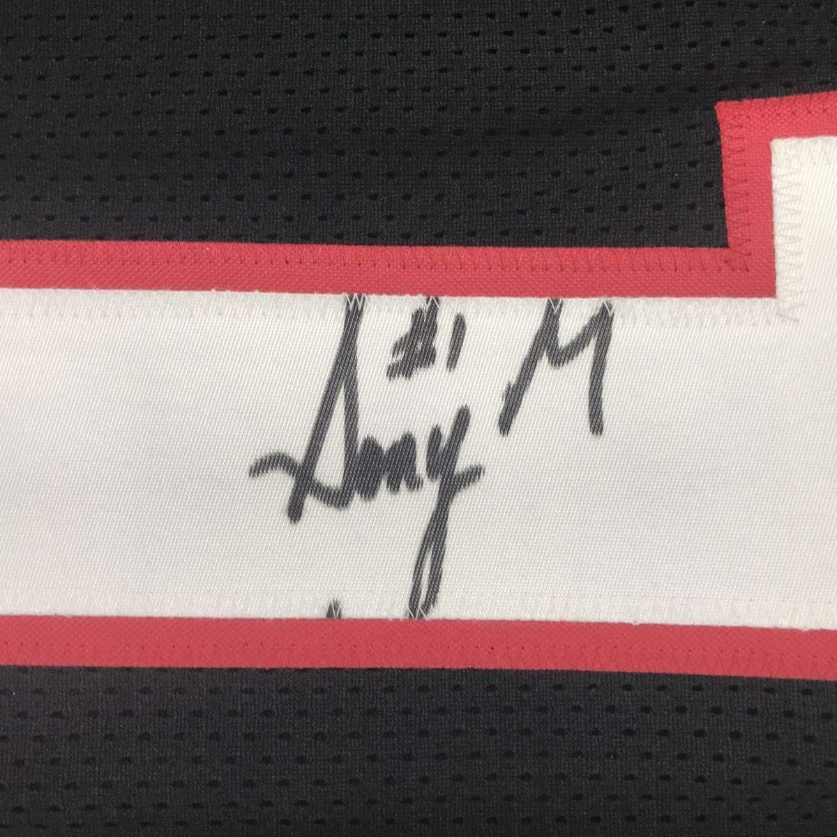 Framed Autographed/Signed Sony Michel 33x42 Georgia Black College Football Jersey JSA COA