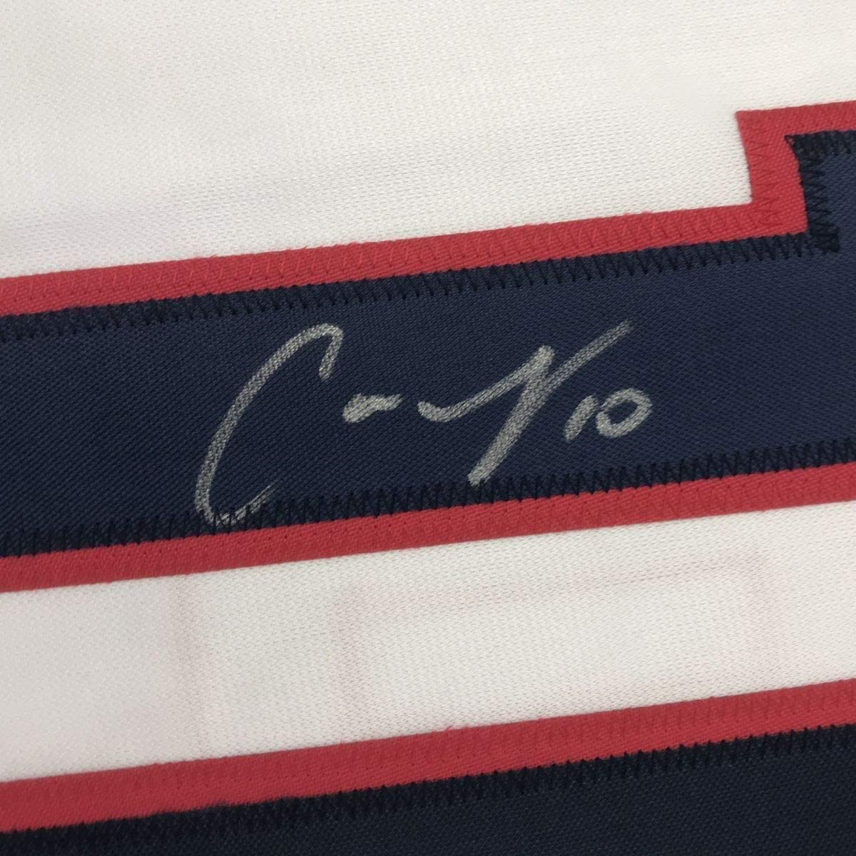Framed Autographed/Signed Carli Lloyd 33x42 White Soccer Team USA World Cup Jersey JSA COA