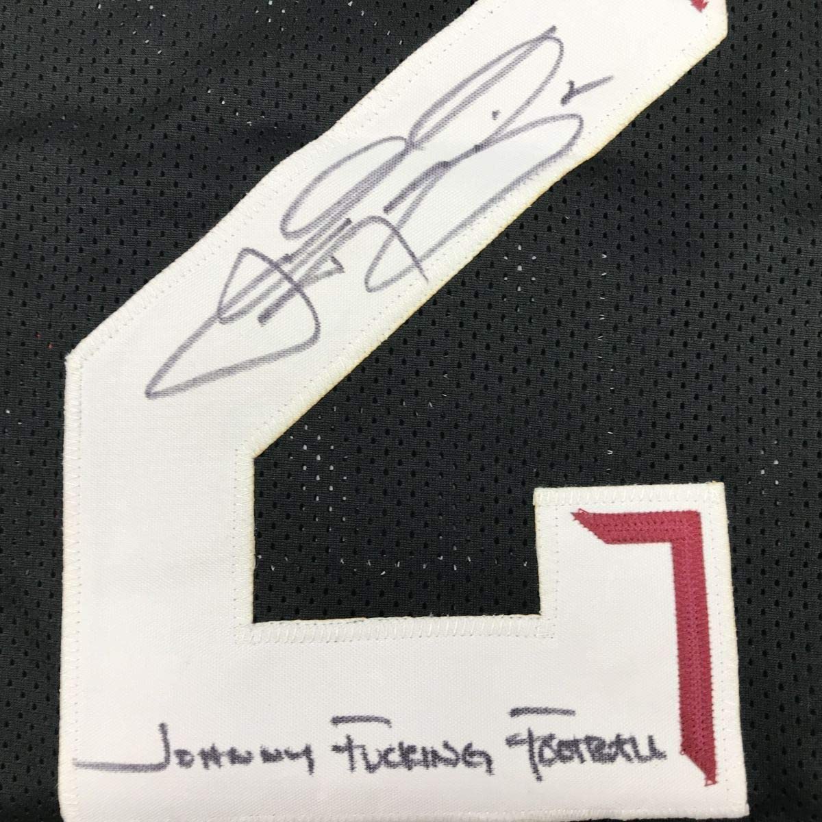 Framed Autographed/Signed Johnny FN Football Manziel 33x42 Texas A&M Black College Jersey JSA COA