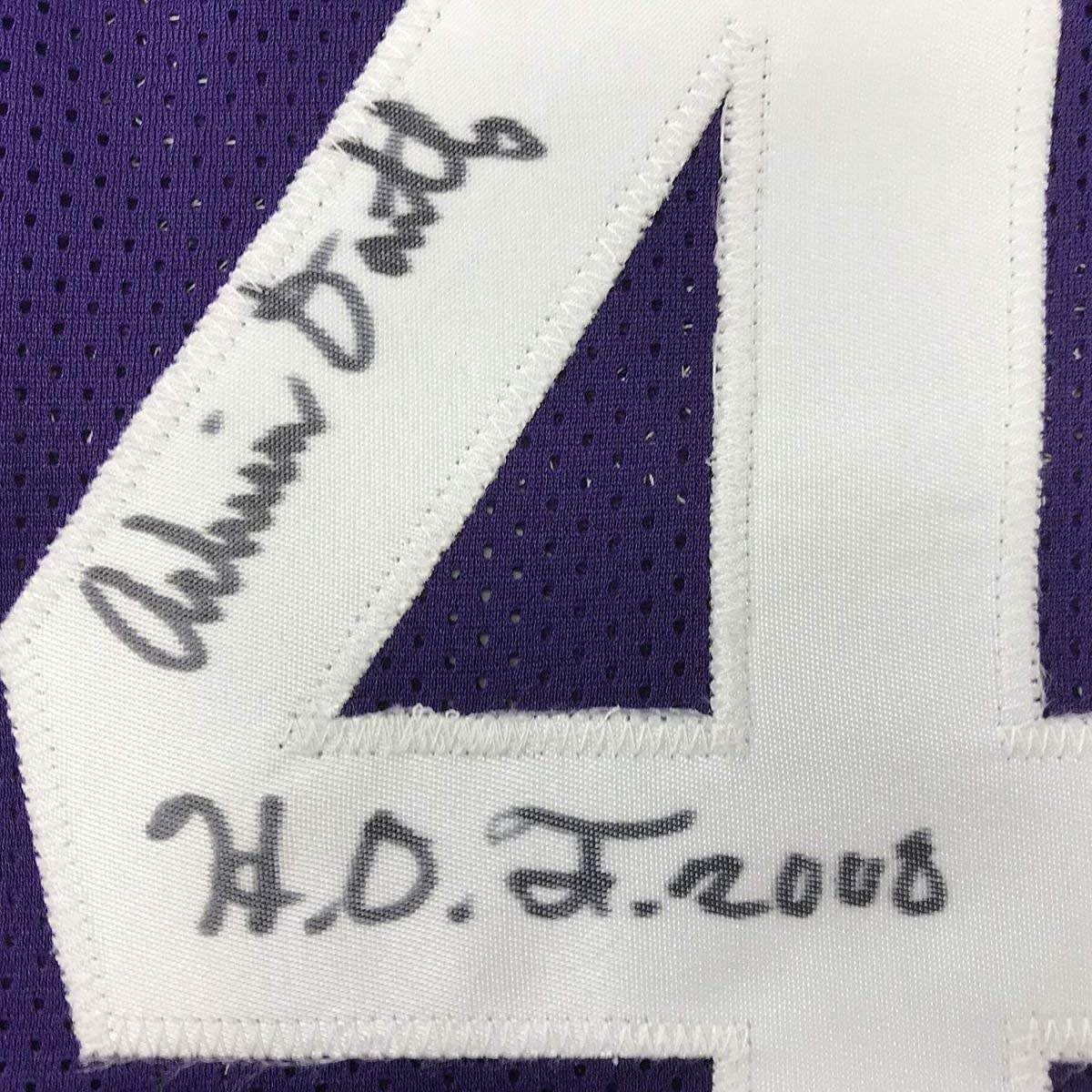 Framed Autographed/Signed Adrian Dantley"HOF 2008" 33x42 Utah Purple Basketball Jersey JSA COA