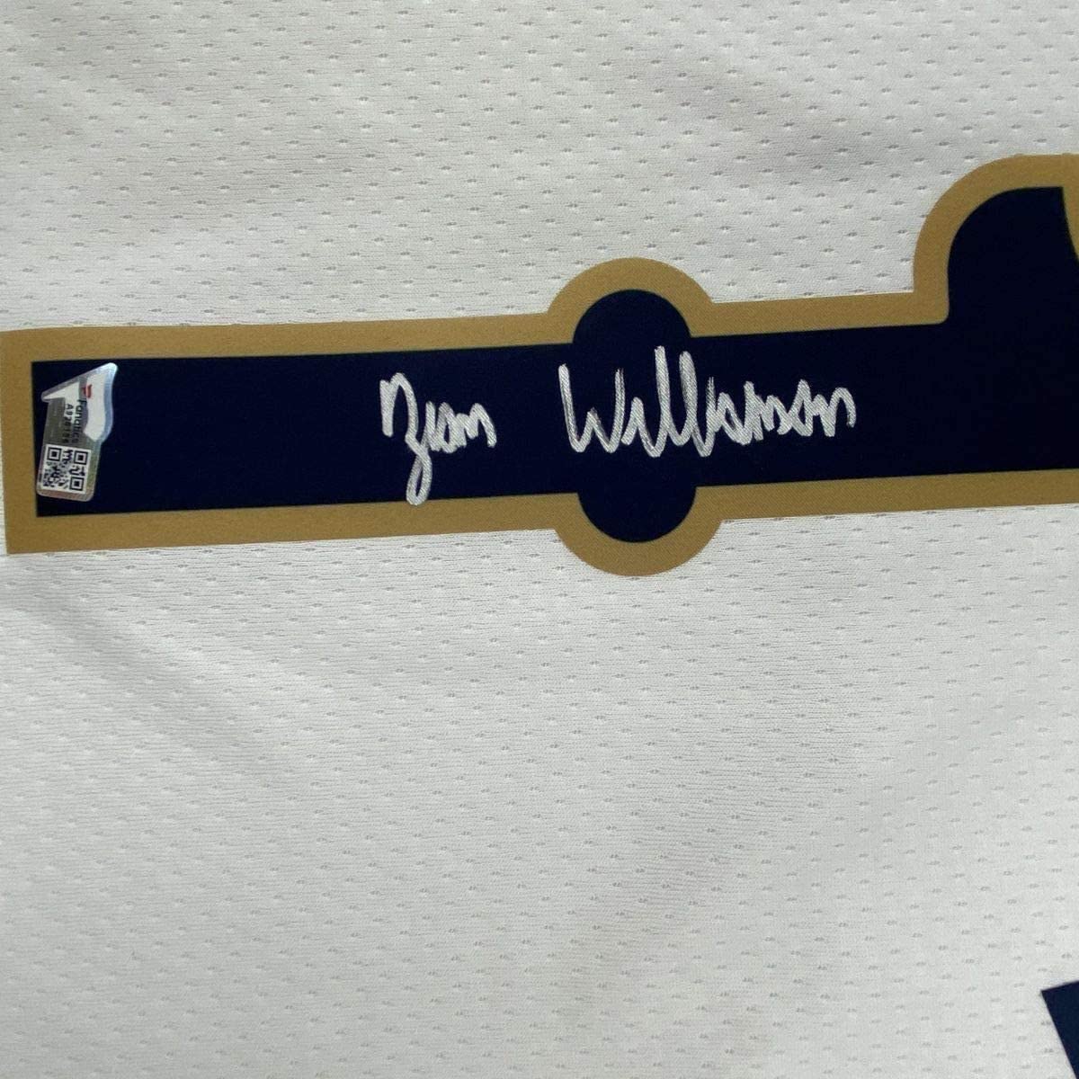 Framed Autographed/Signed Zion Williamson 33x42 New Orleans Pelicans White Swingman Nike Basketball Jersey Fanatics COA