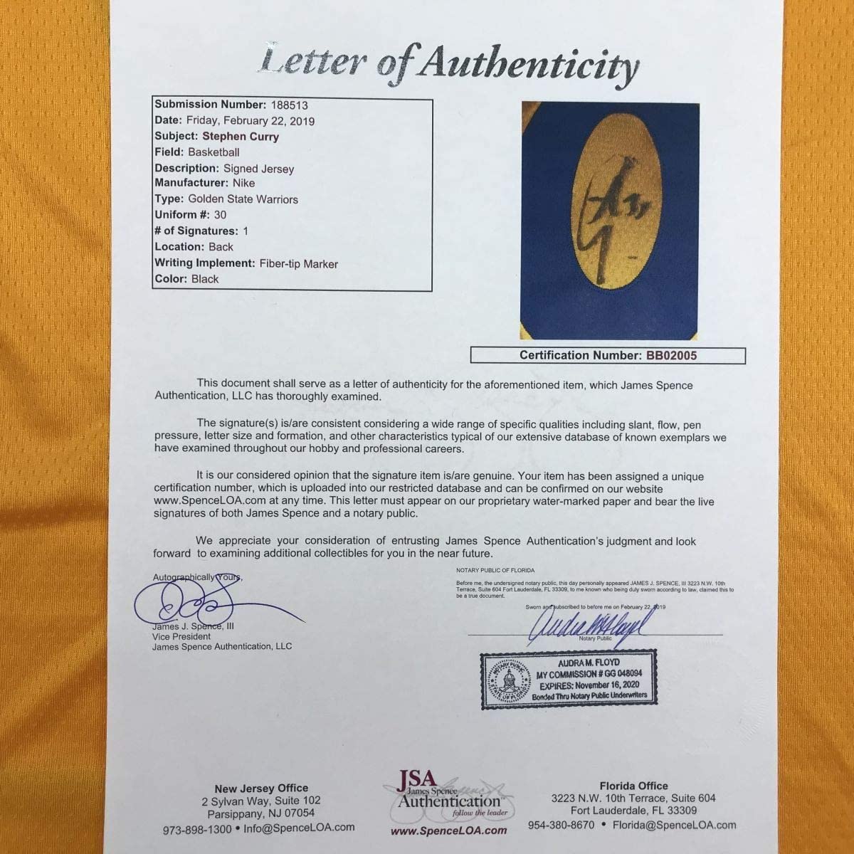 Framed Autographed/Signed Stephen Steph Curry 33x42 Golden State Chinese Heritage Yellow Basketball Jersey JSA COA/LOA