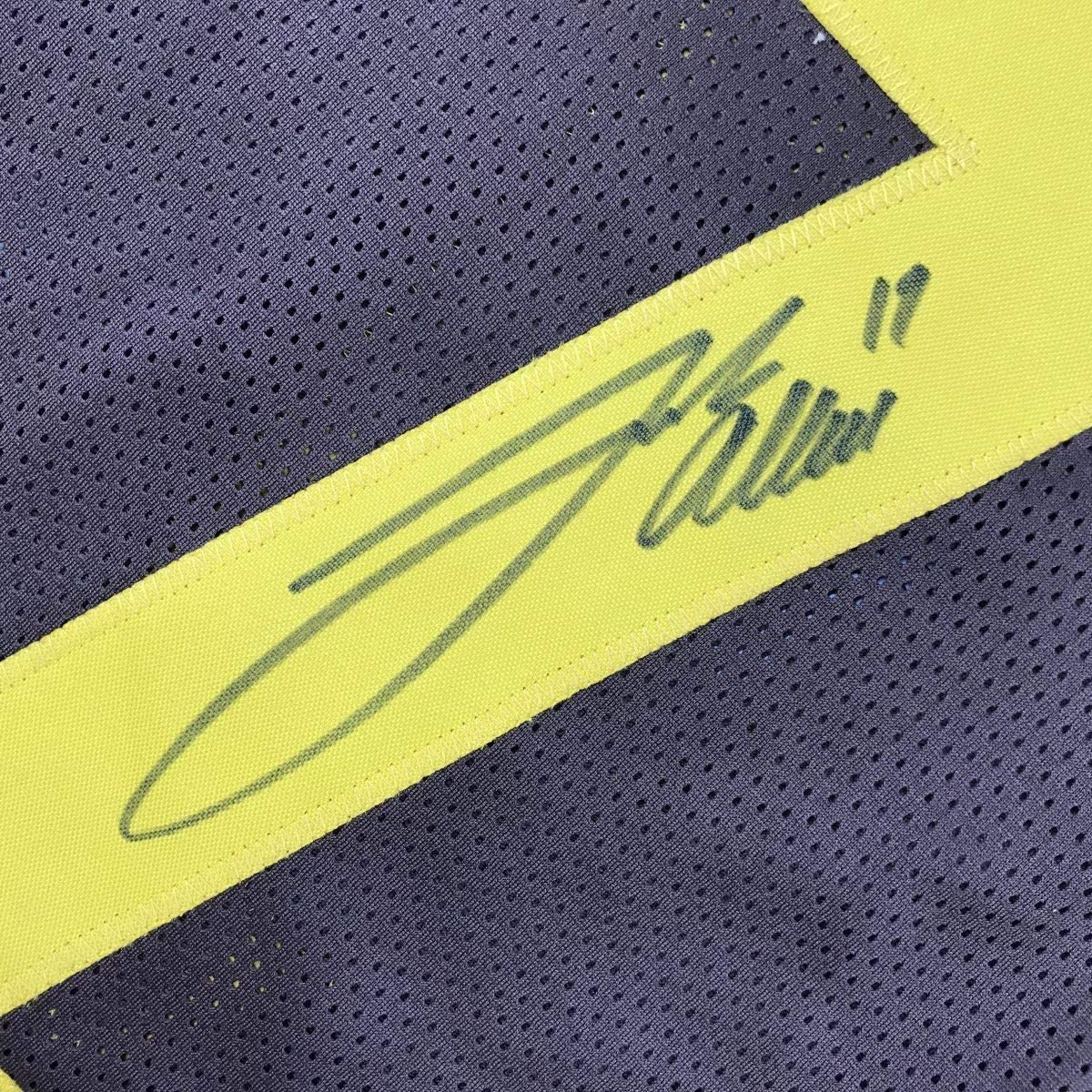 Framed Autographed/Signed Josh Allen 33x42 Wyoming Brown College Football Jersey JSA COA