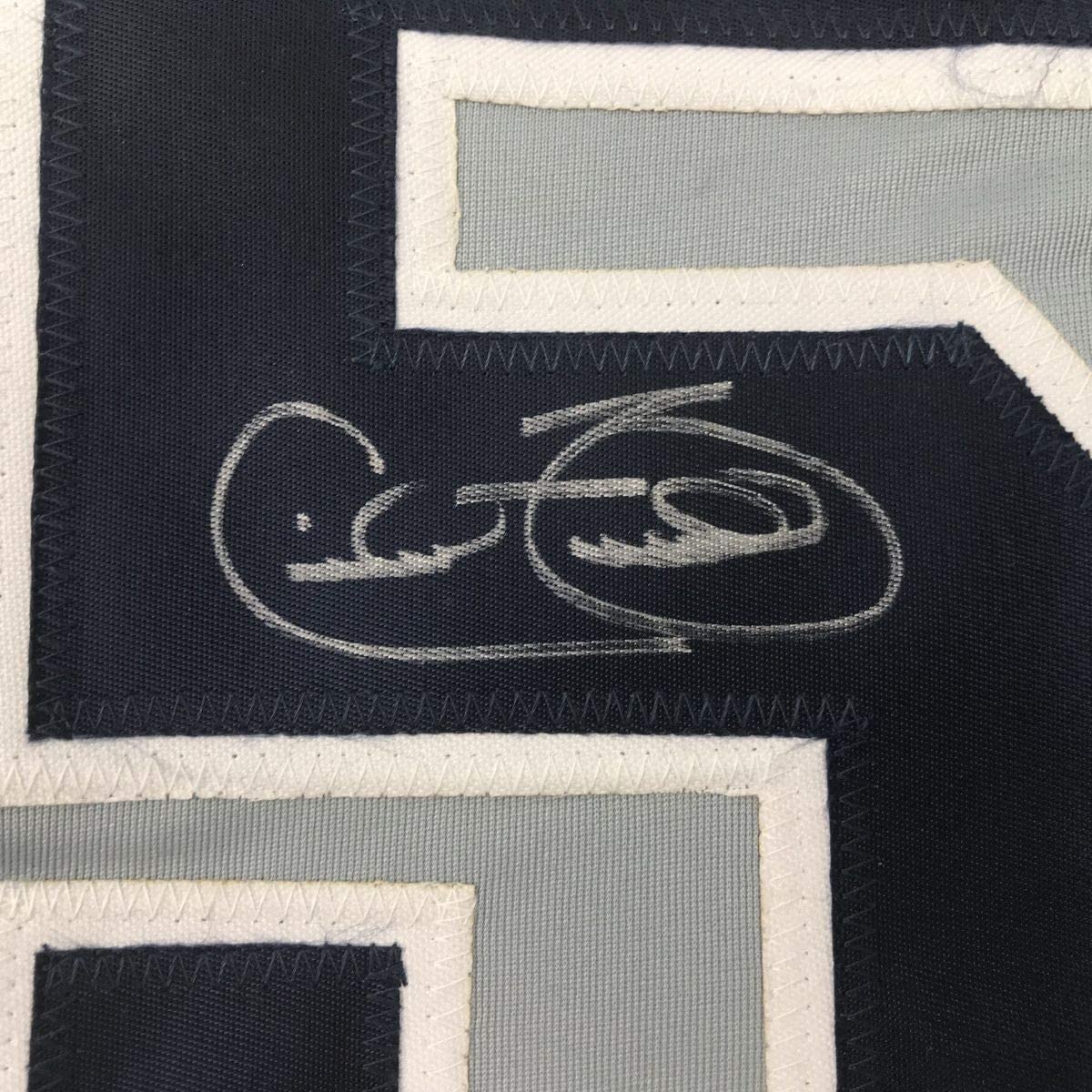 Framed Autographed/Signed Cecil Fielder 33x42 New York Grey Baseball Jersey JSA COA