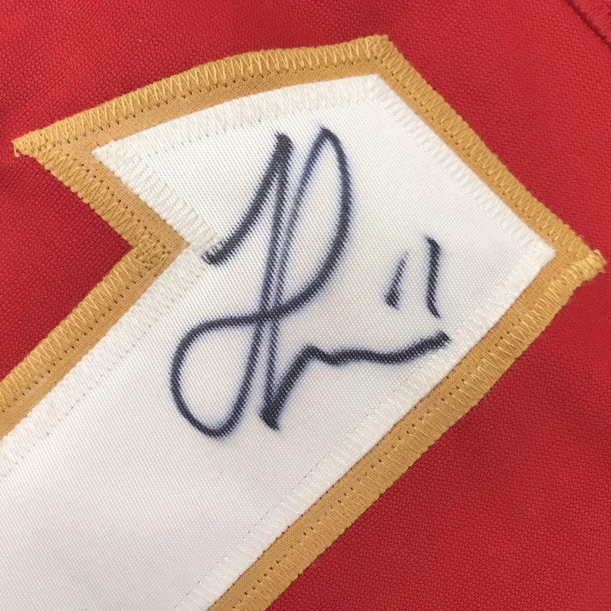 Framed Autographed/Signed Jonathan Huberdeau 33x42 Florida Red Hockey Jersey Beckett BAS COA