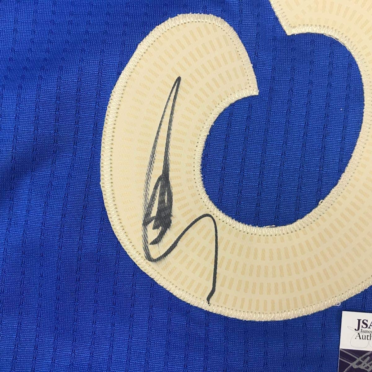 Framed Autographed/Signed Stephen Steph Curry 33x42 Golden State Blue Christmas Day Basketball Jersey JSA COA
