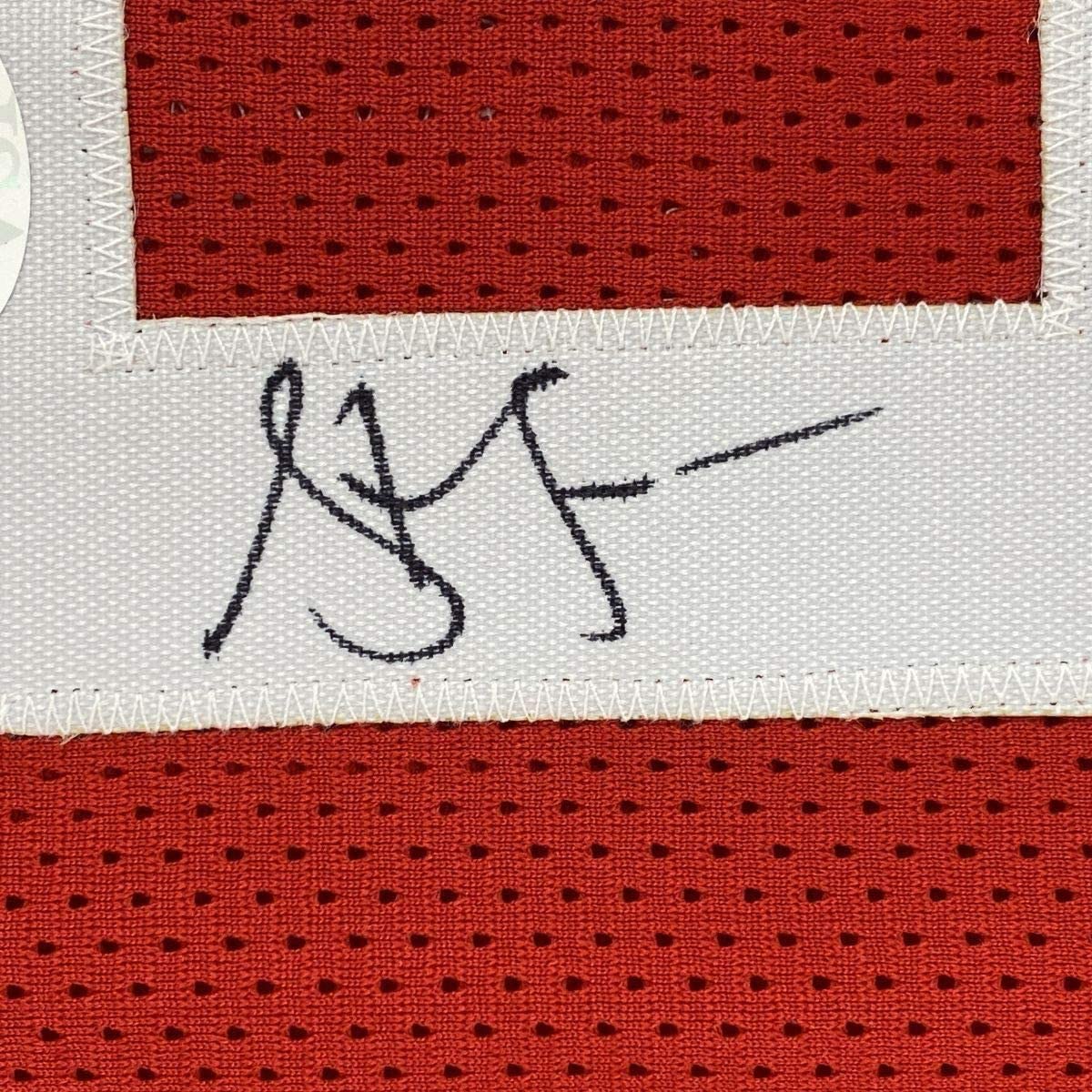 Framed Autographed/Signed Steve Francis 33x42 Houston Red Basketball Jersey JSA COA