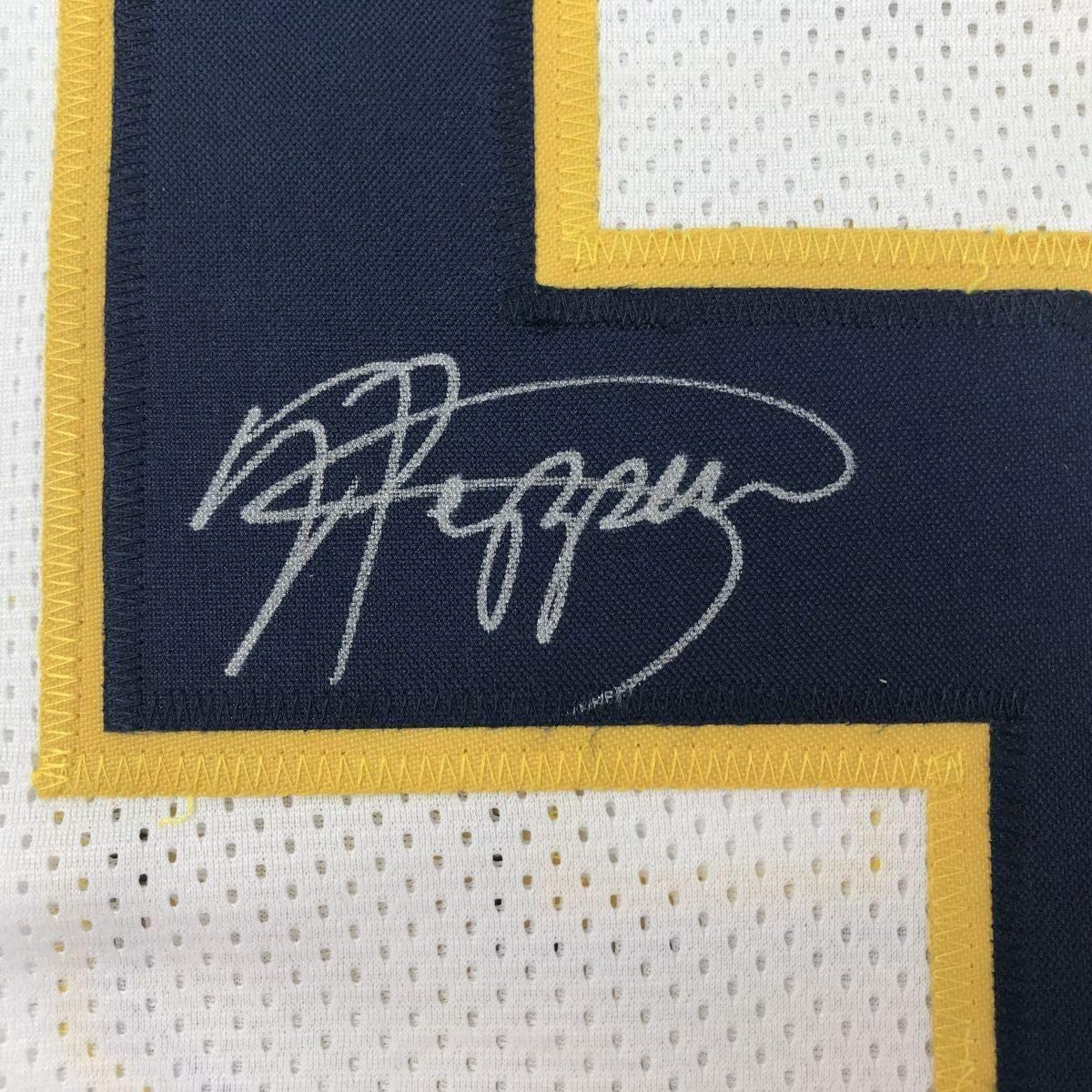 Framed Autographed/Signed Jabrill Peppers 33x42 Michigan White College Football Jersey JSA COA