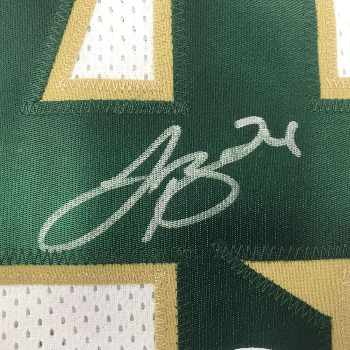 Framed Autographed/Signed LeVeon Le'Veon Bell 33x42 Michigan State White College Football Jersey PSA/DNA COA