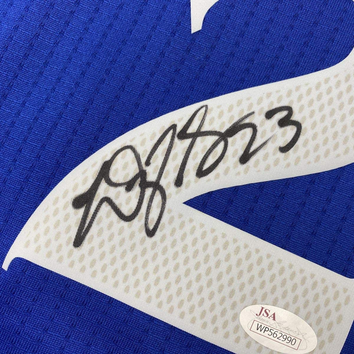 Framed Autographed/Signed Draymond Green 33x42 Golden State Blue Basketball Jersey JSA COA