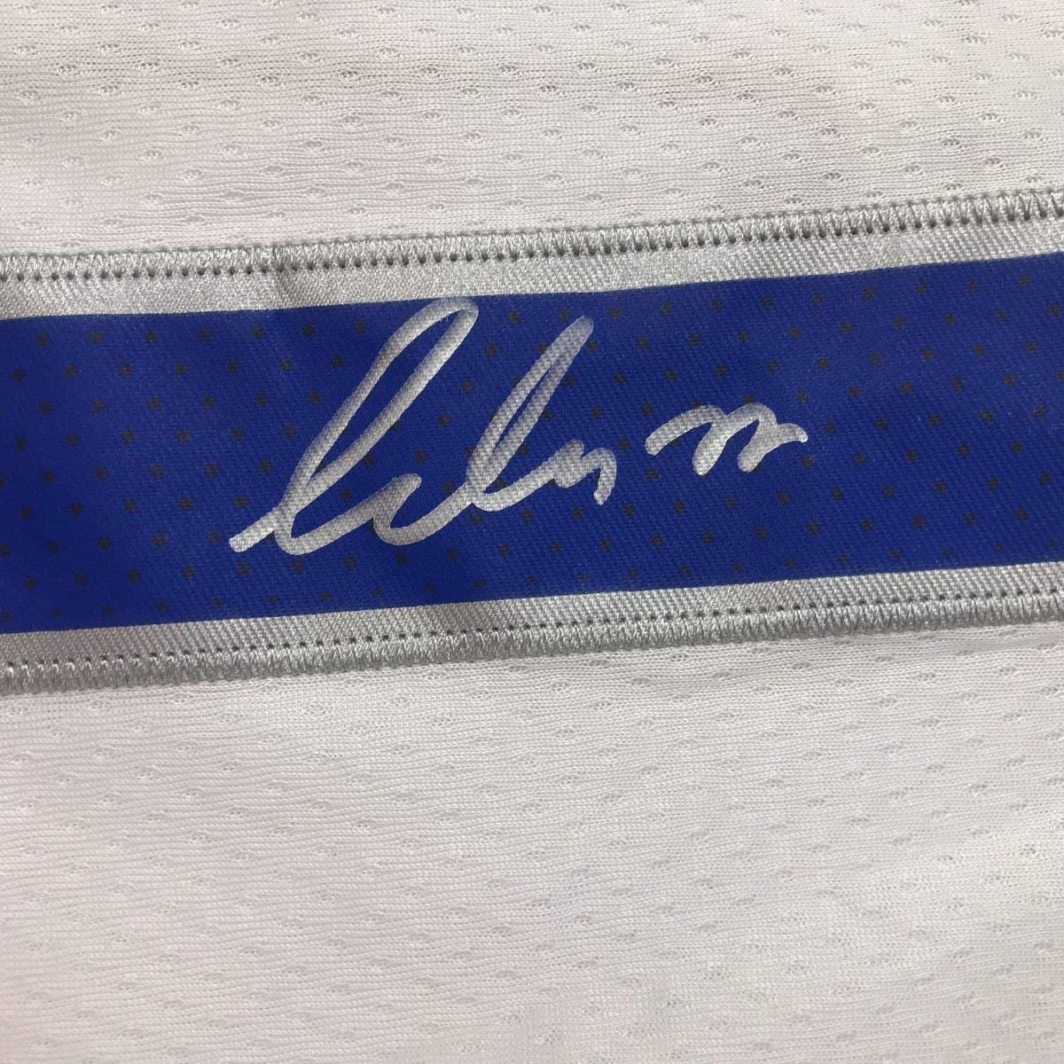 Framed Autographed/Signed Luka Doncic 33x42 Dallas White Basketball Jersey PSA/DNA COA
