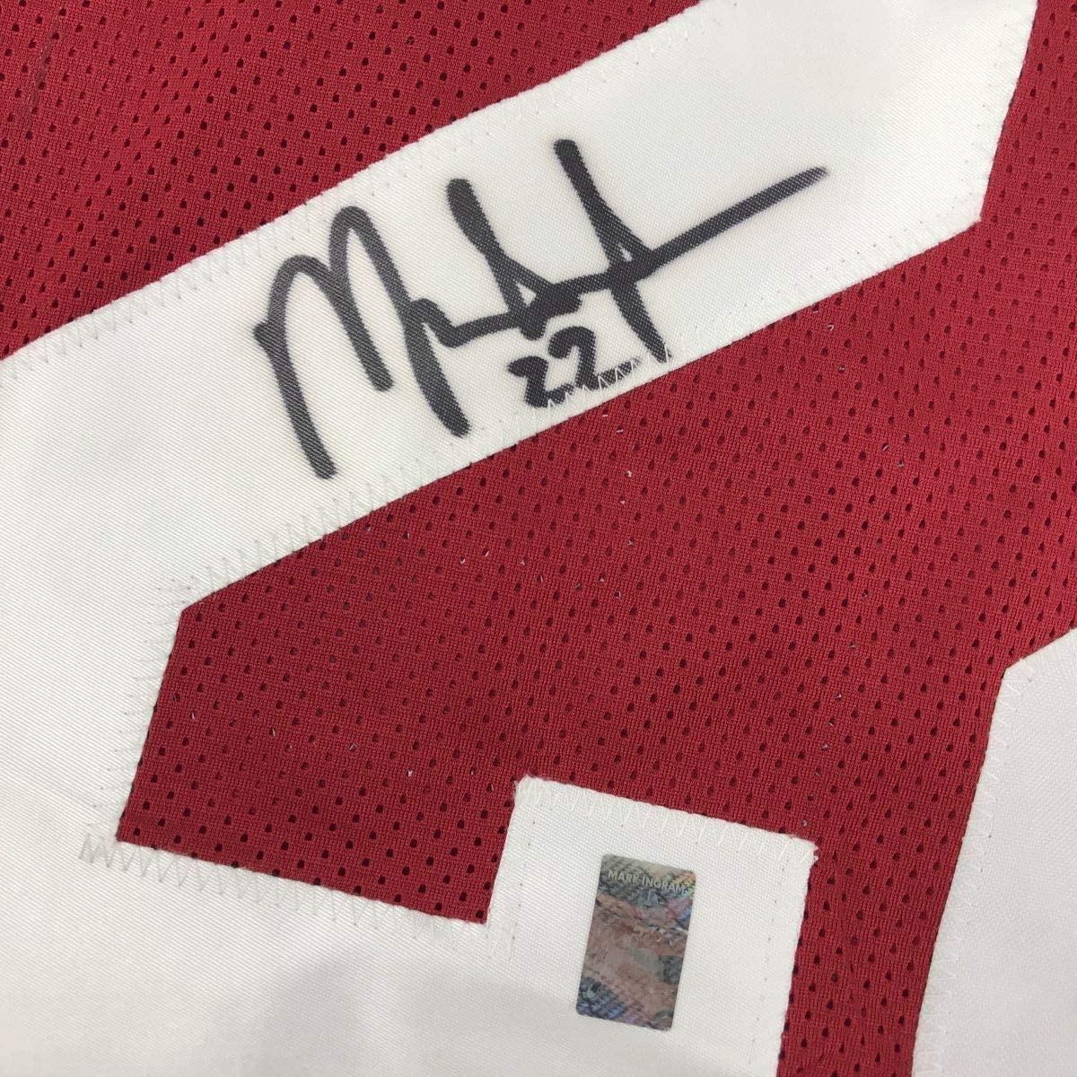 Framed Autographed/Signed Mark Ingram II 33x42 Alabama Crimson College Football Jersey GTSM COA Holo Only