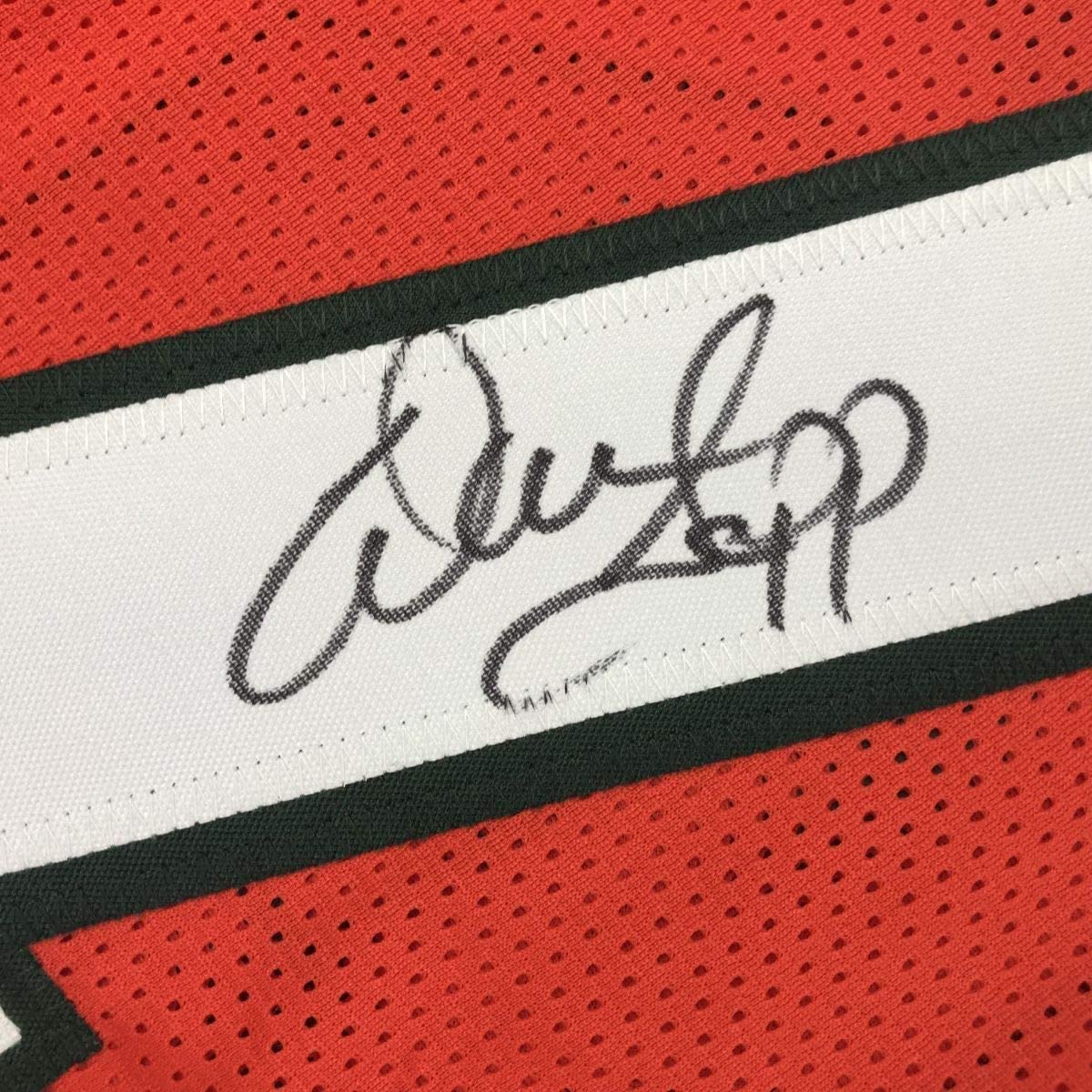 Framed Autographed/Signed Warren Sapp 33x42 Miami Orange College Football Jersey JSA COA