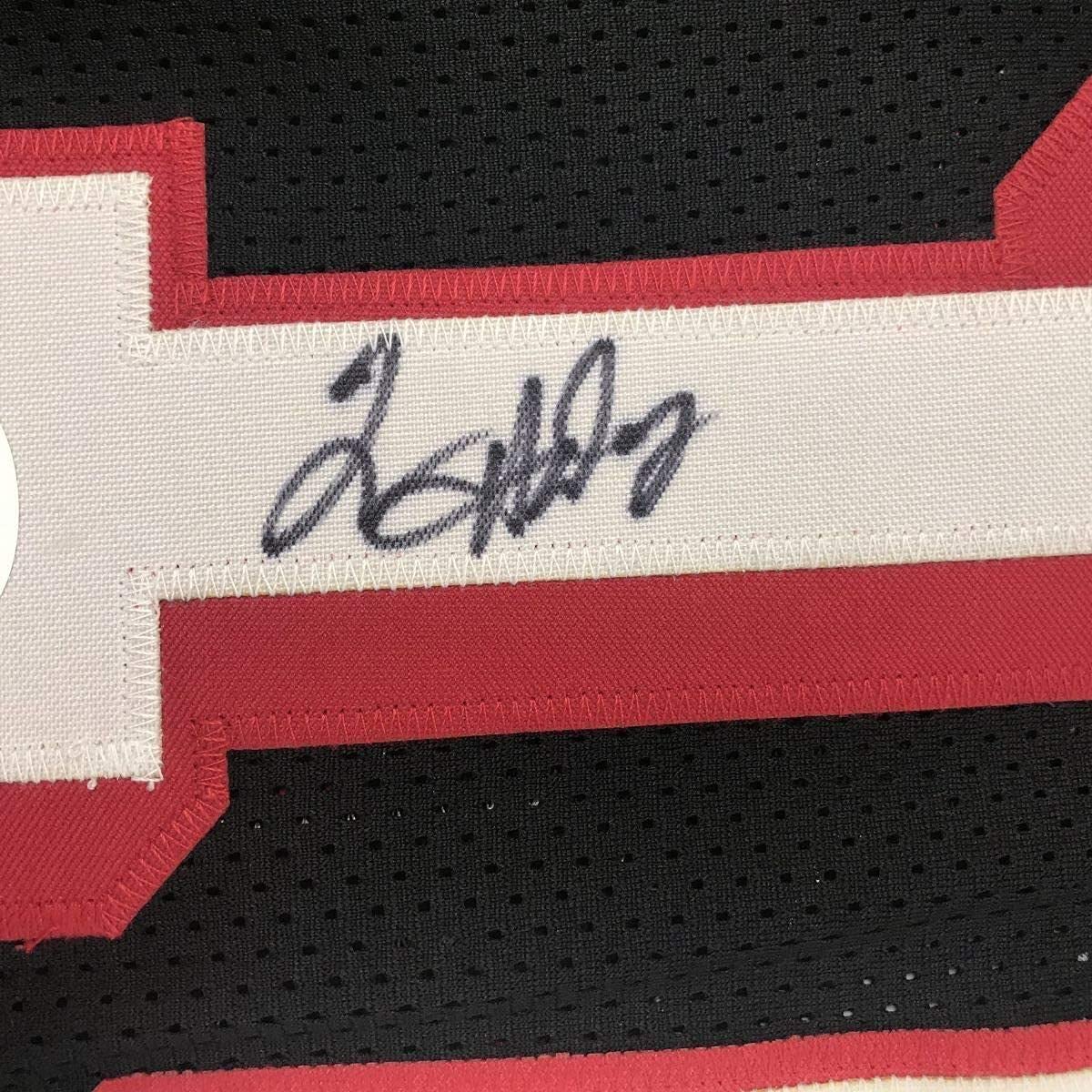 Framed Autographed/Signed Tim Hardaway 33x42 Miami Black Basketball Jersey JSA COA